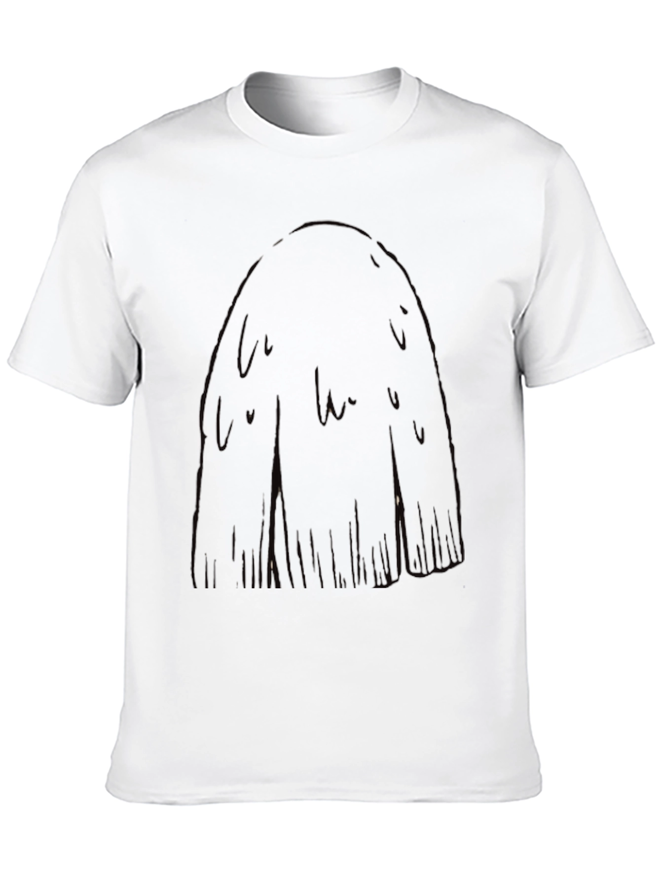 Black Men's Black Graphic T-Shirt view 10