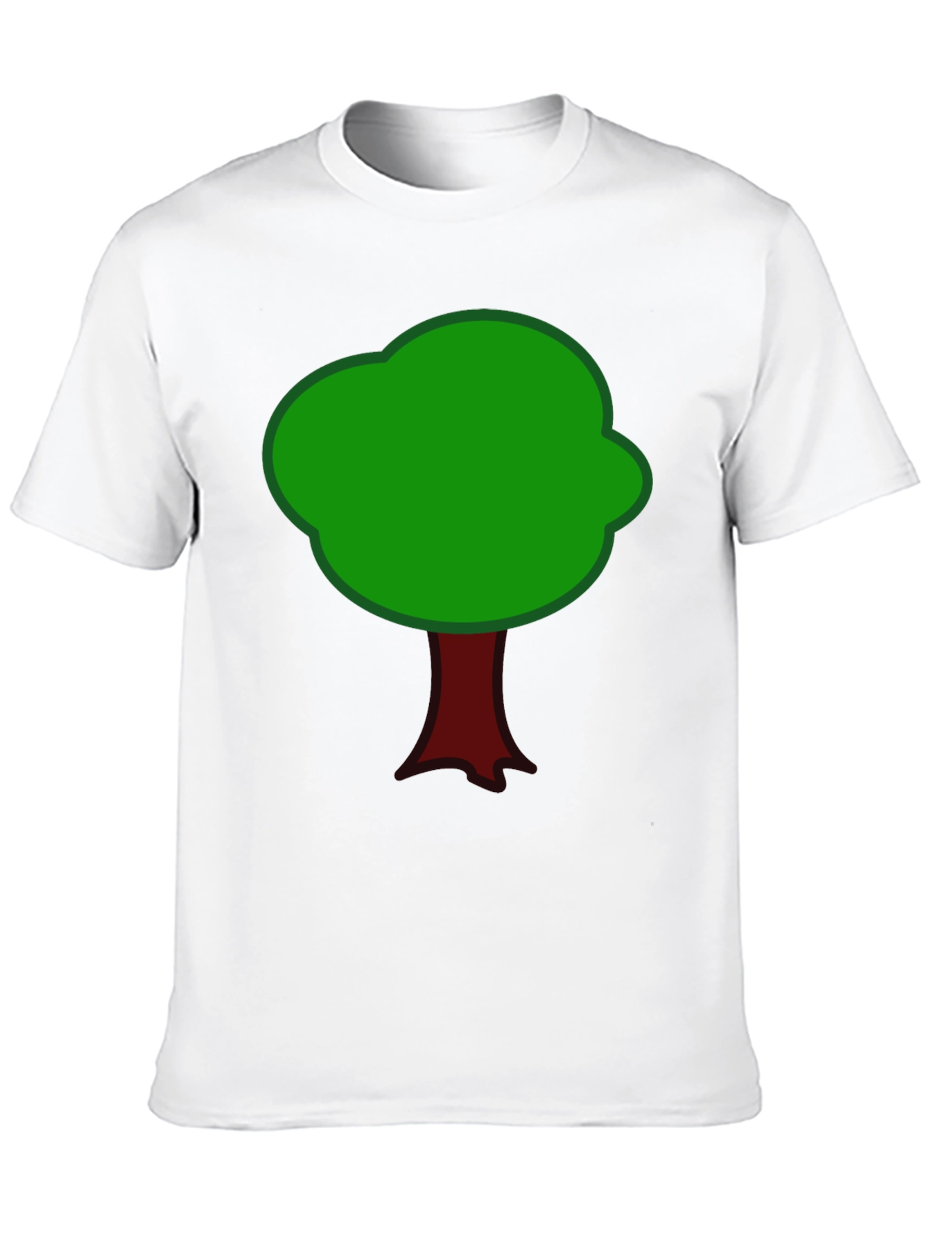 Black Cartoon Tree Graphic Tee - Black Cotton Blend view 10