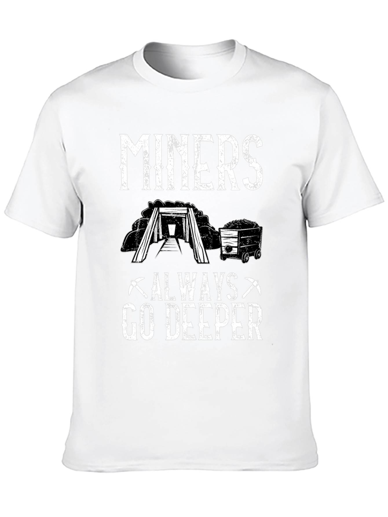 Black Miners Always Go Deeper Black Graphic T-Shirt view 10