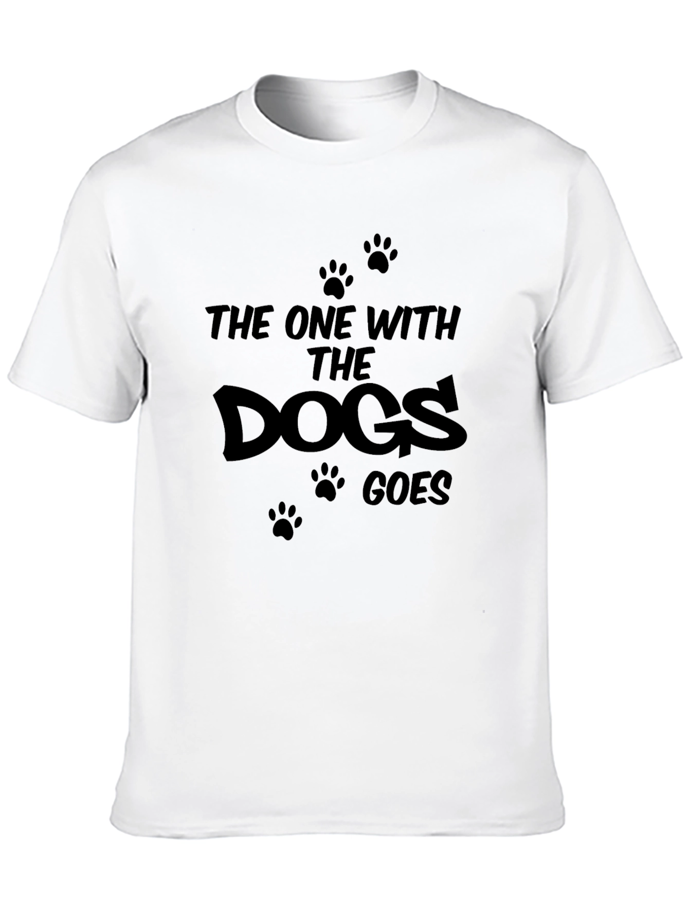 Black The One With The Dogs Goes Black T-Shirt view 10