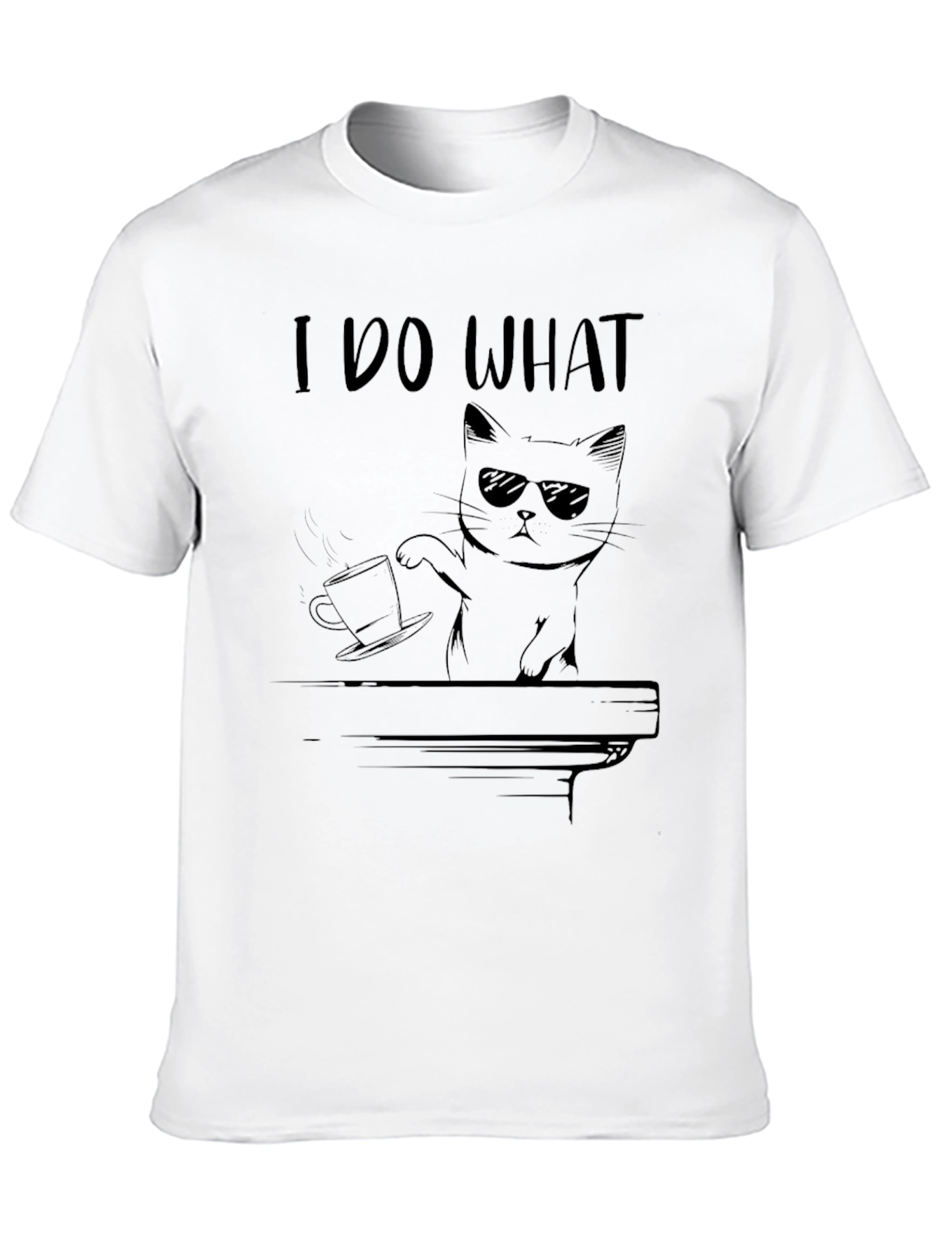 Black I Do What I Want Cat T-Shirt view 10