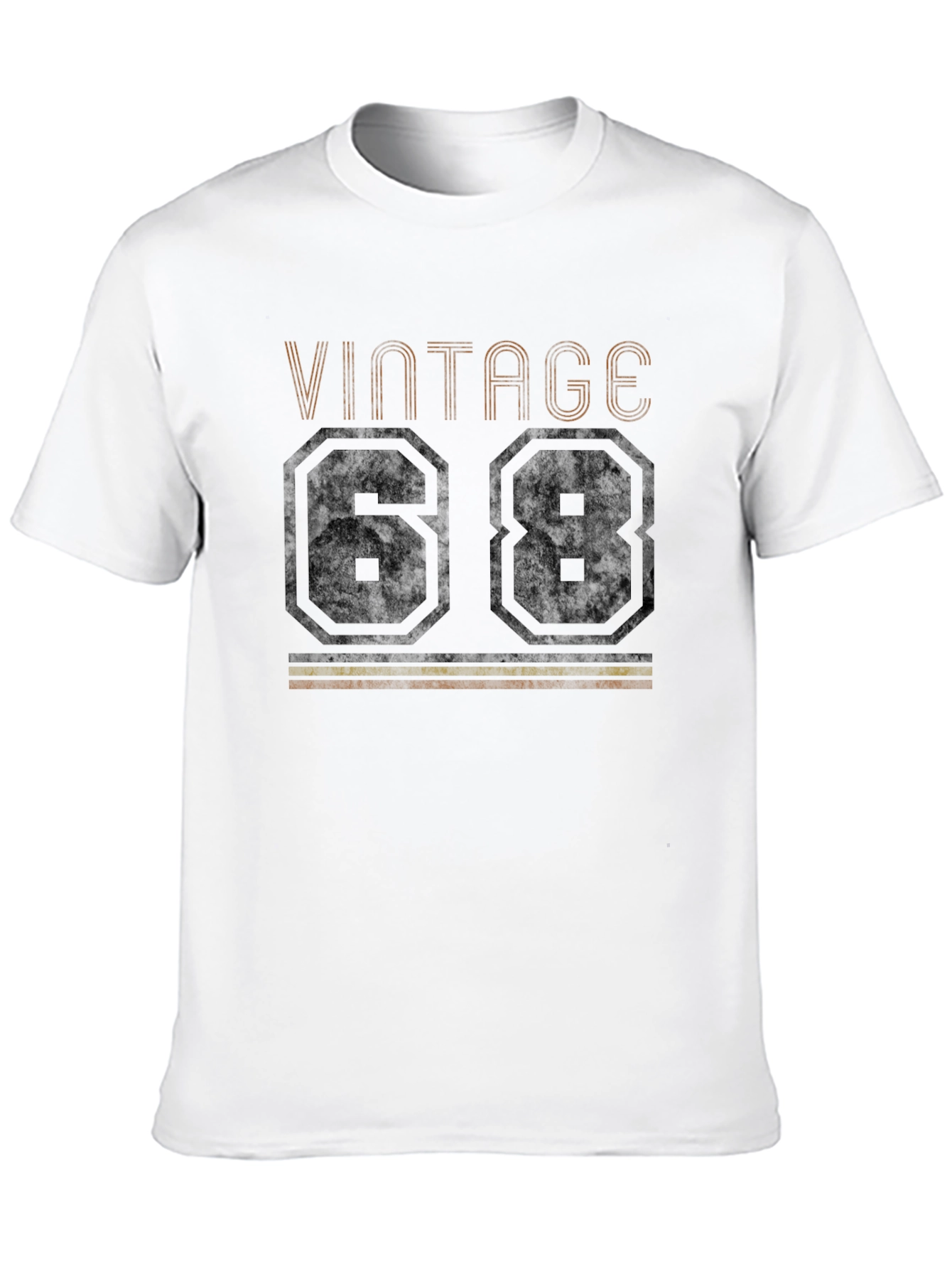 Black Vintage 68 T-Shirt Retro Birthday Tee view 10