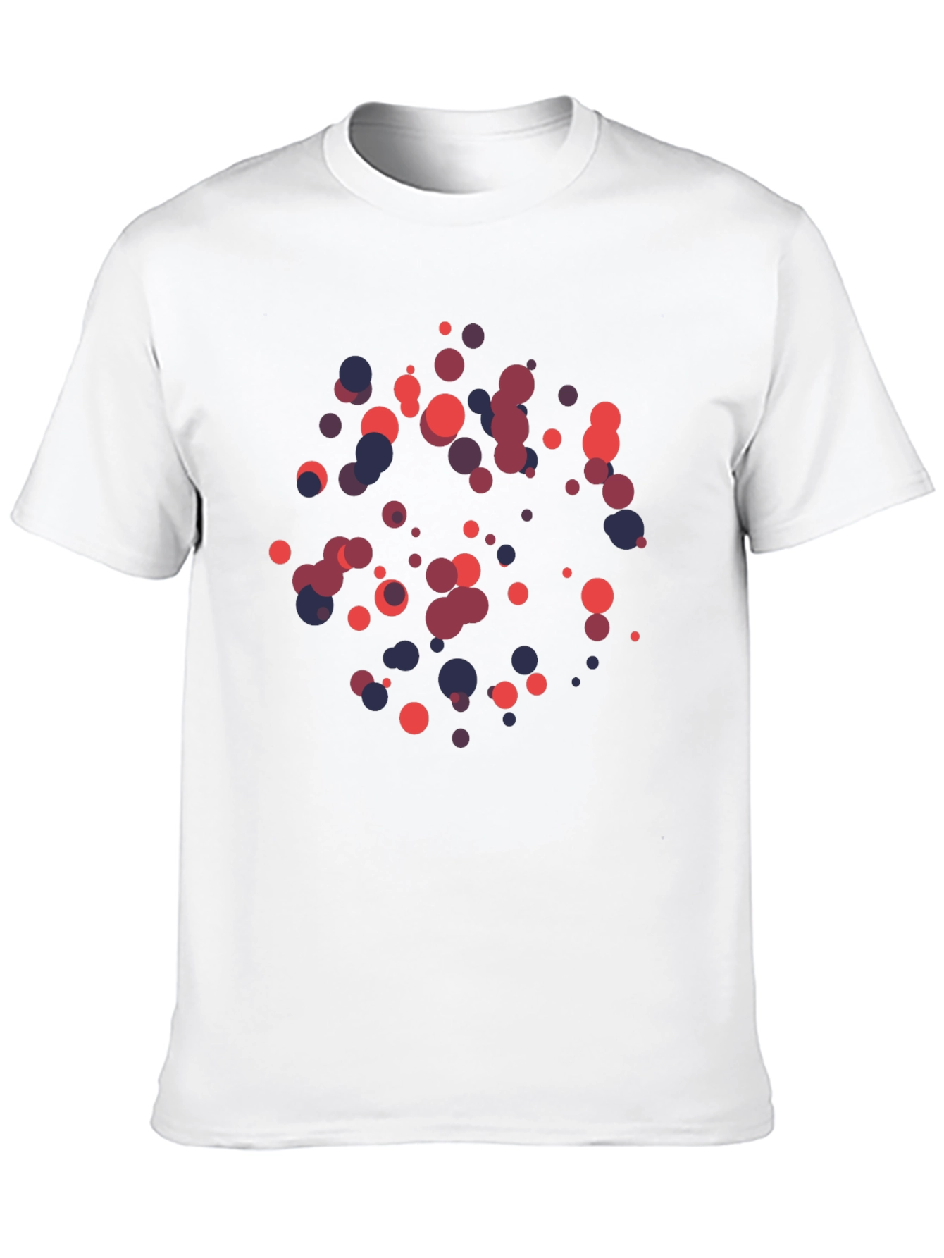 Black Abstract Geometric Circle Pattern Black T-Shirt view 10