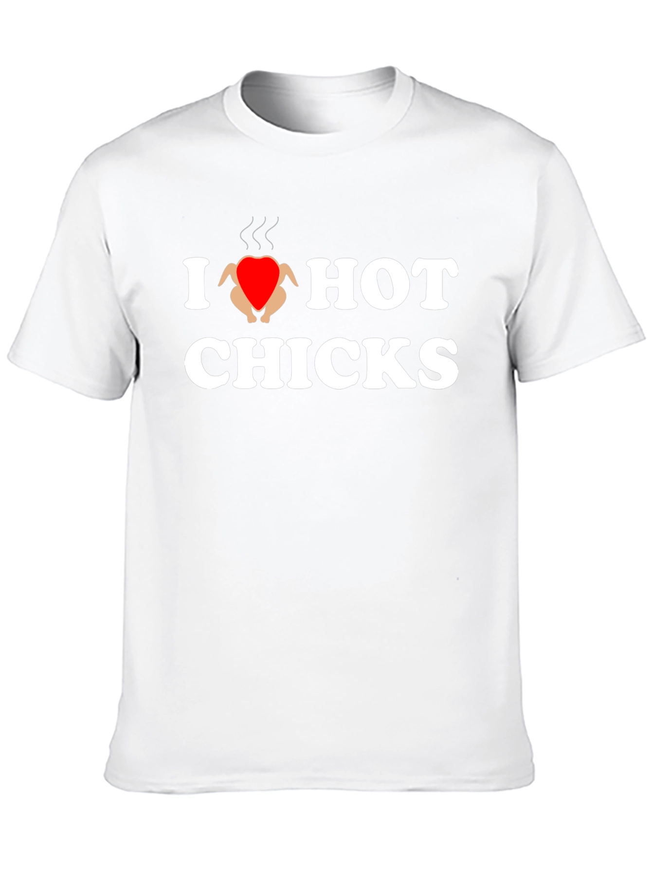 Black I Heart Hot Chicks T-Shirt - Novelty Graphic Tee view 10