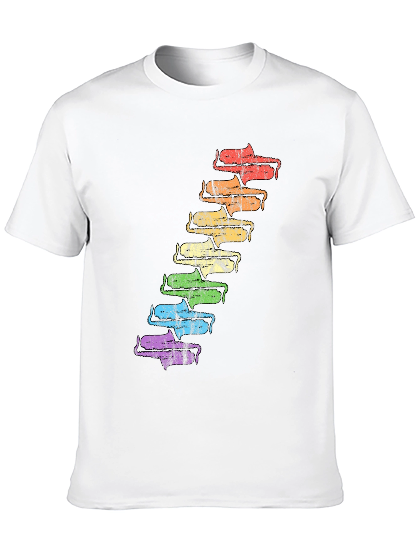 Black Retro Rainbow Saxophone T-Shirt - Unique Music Lover Tee view 10