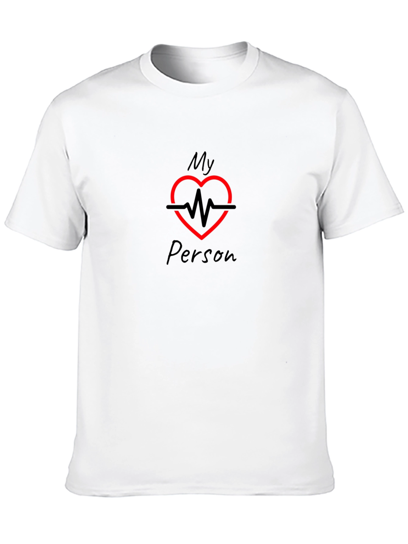 Black My Person Heartbeat Graphic T-Shirt view 10
