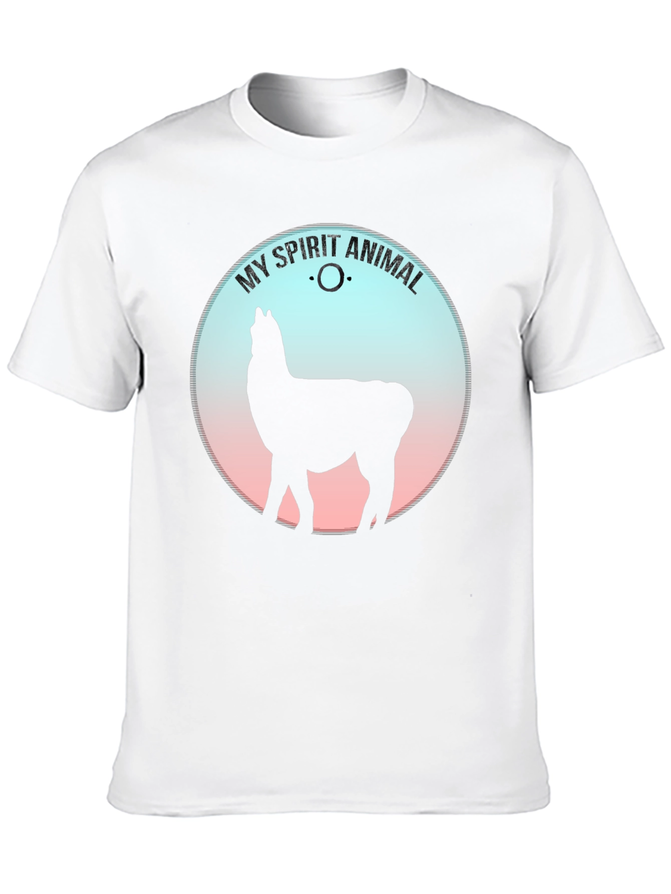 Black My Spirit Animal Llama Graphic Tee - Black view 10