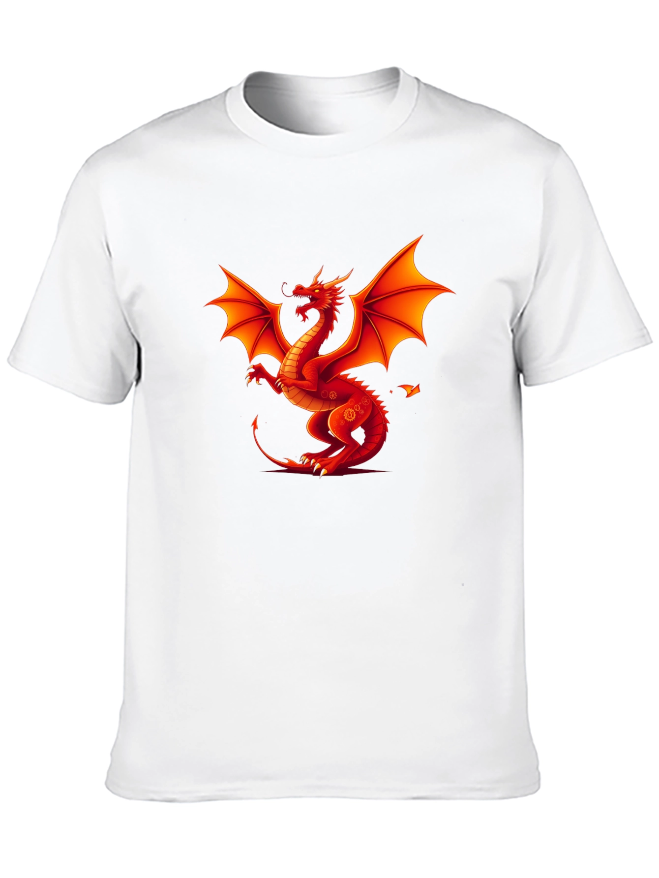 Black Fiery Dragon Graphic Tee - Black Cotton Shirt view 10