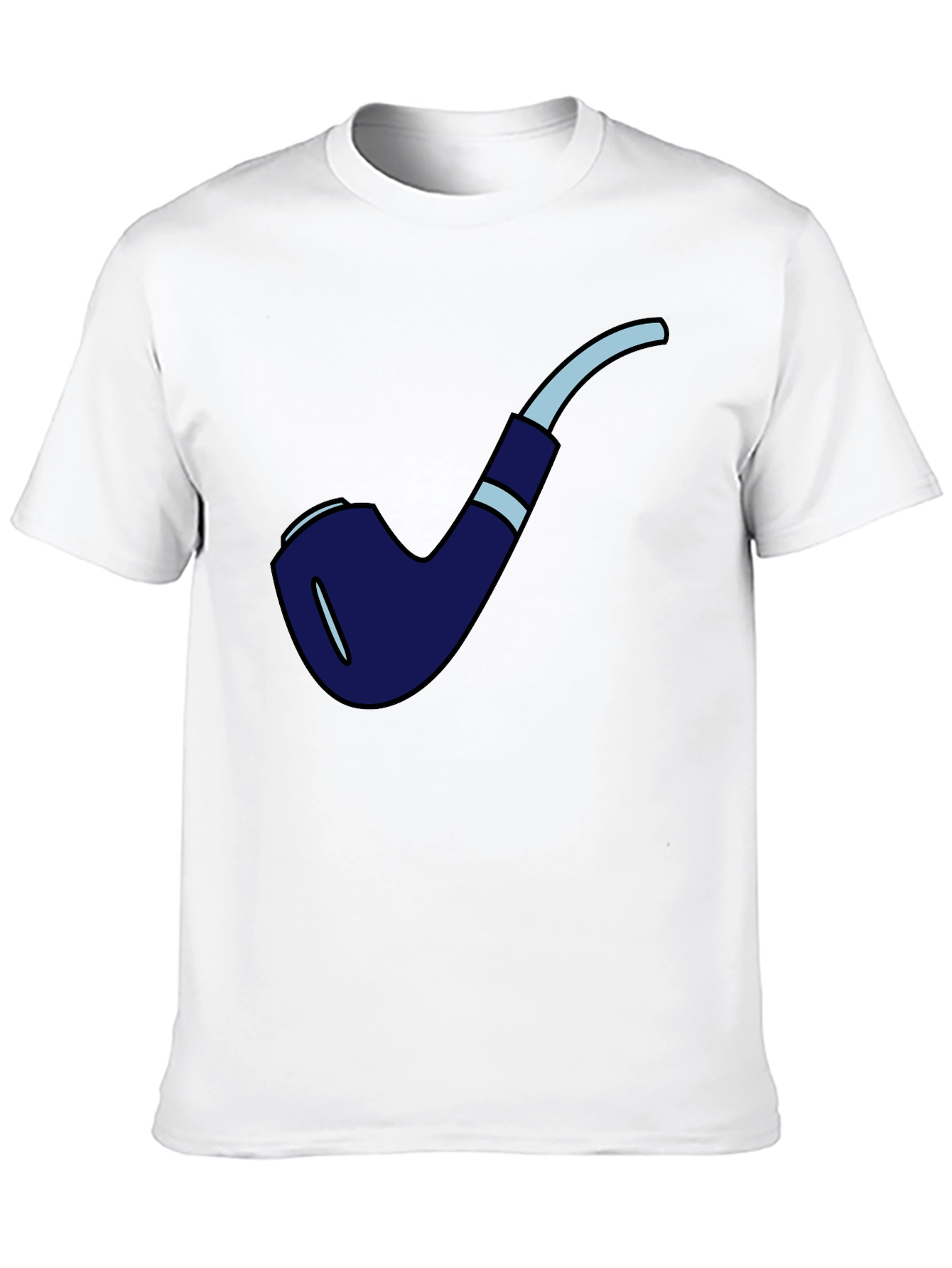 Black Novelty Smoking Pipe Graphic T-Shirt - Black view 10