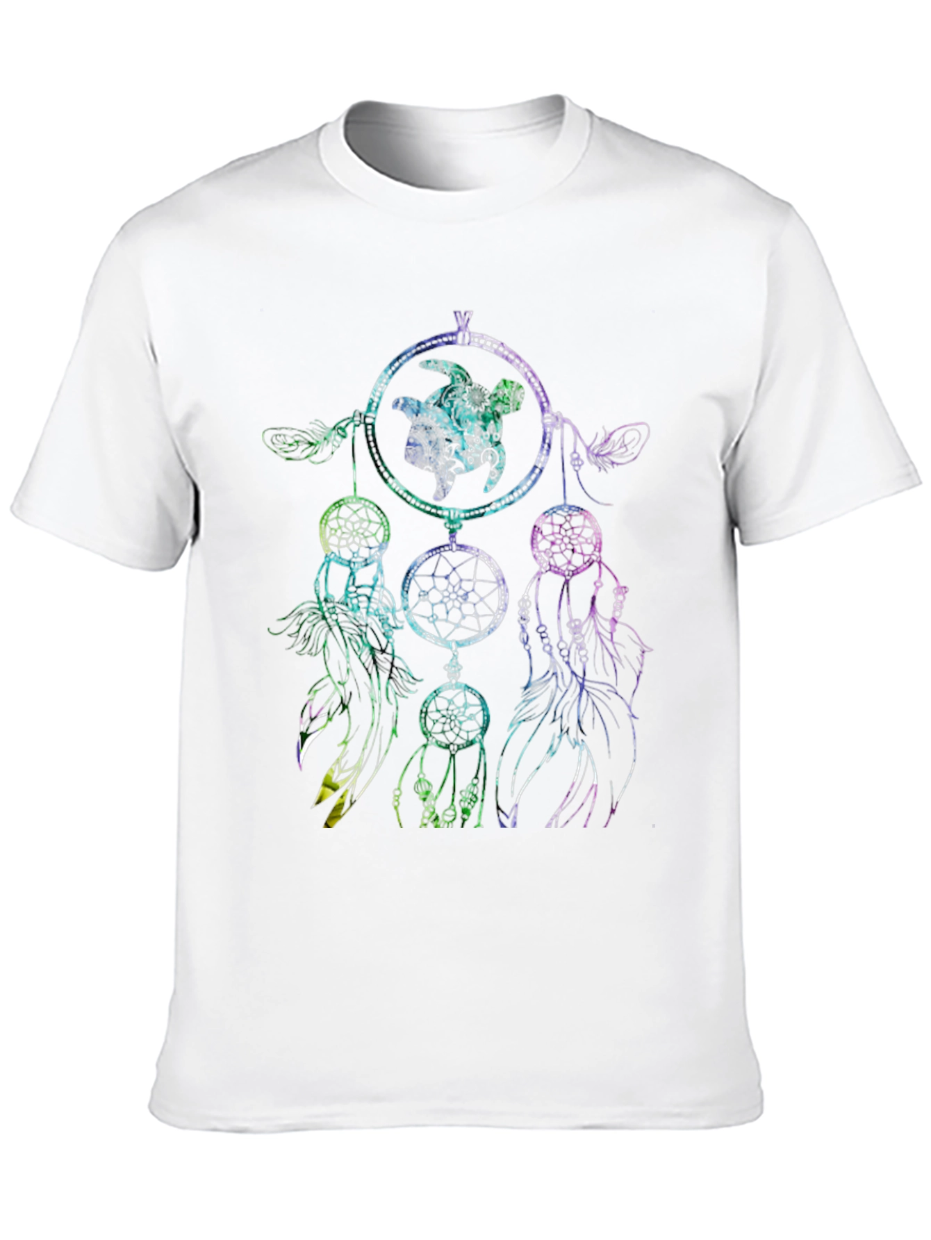 Black Dreamcatcher Turtle Graphic Tee - Black view 10