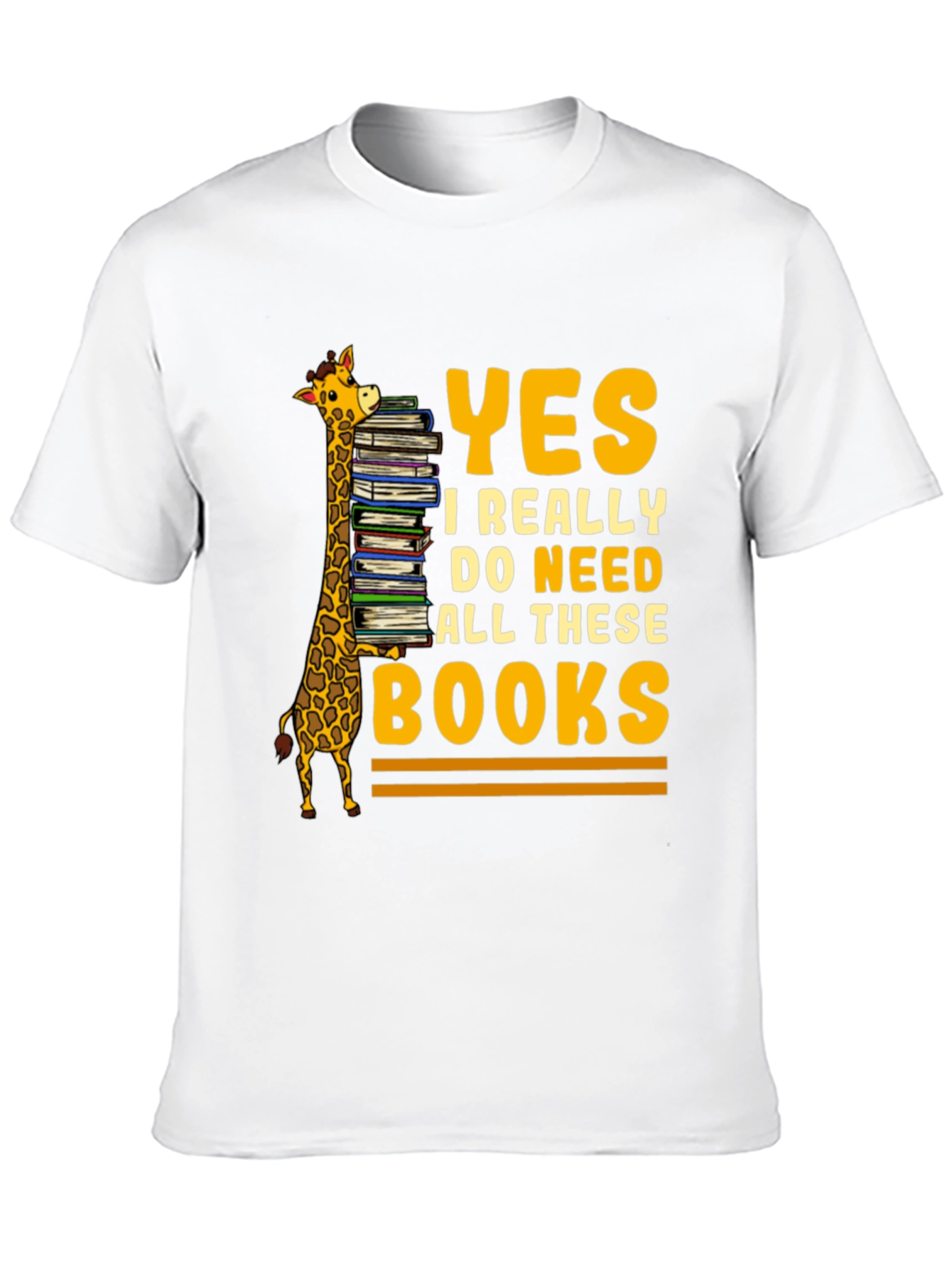 Black Giraffe Book Lover T-Shirt - Yes I Need All These Books! view 10