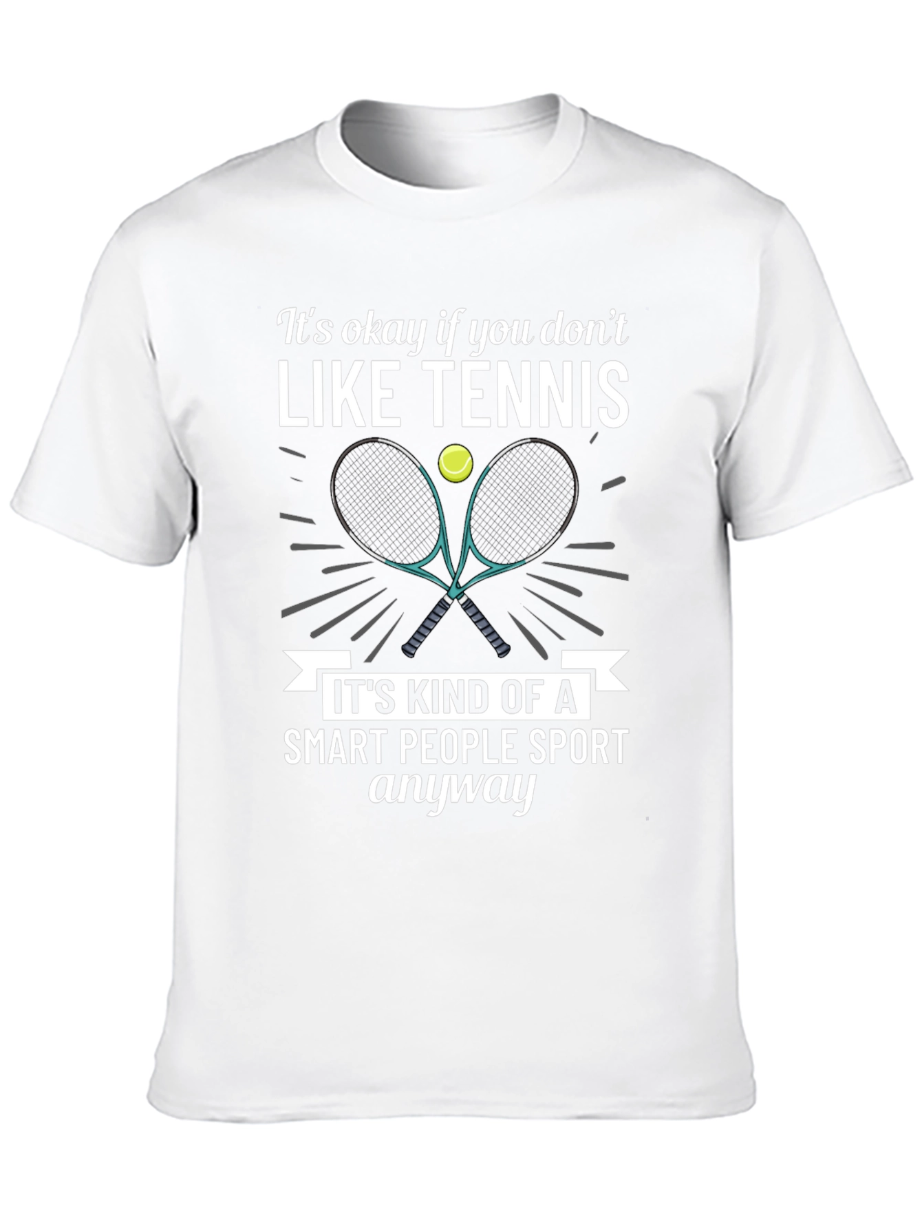 Black Funny Tennis T-Shirt - Smart People Sport Tee view 10