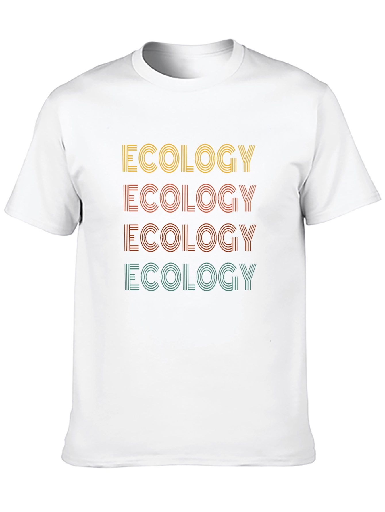 Black Ecology Retro T-Shirt, Stylish Graphic Tee view 10
