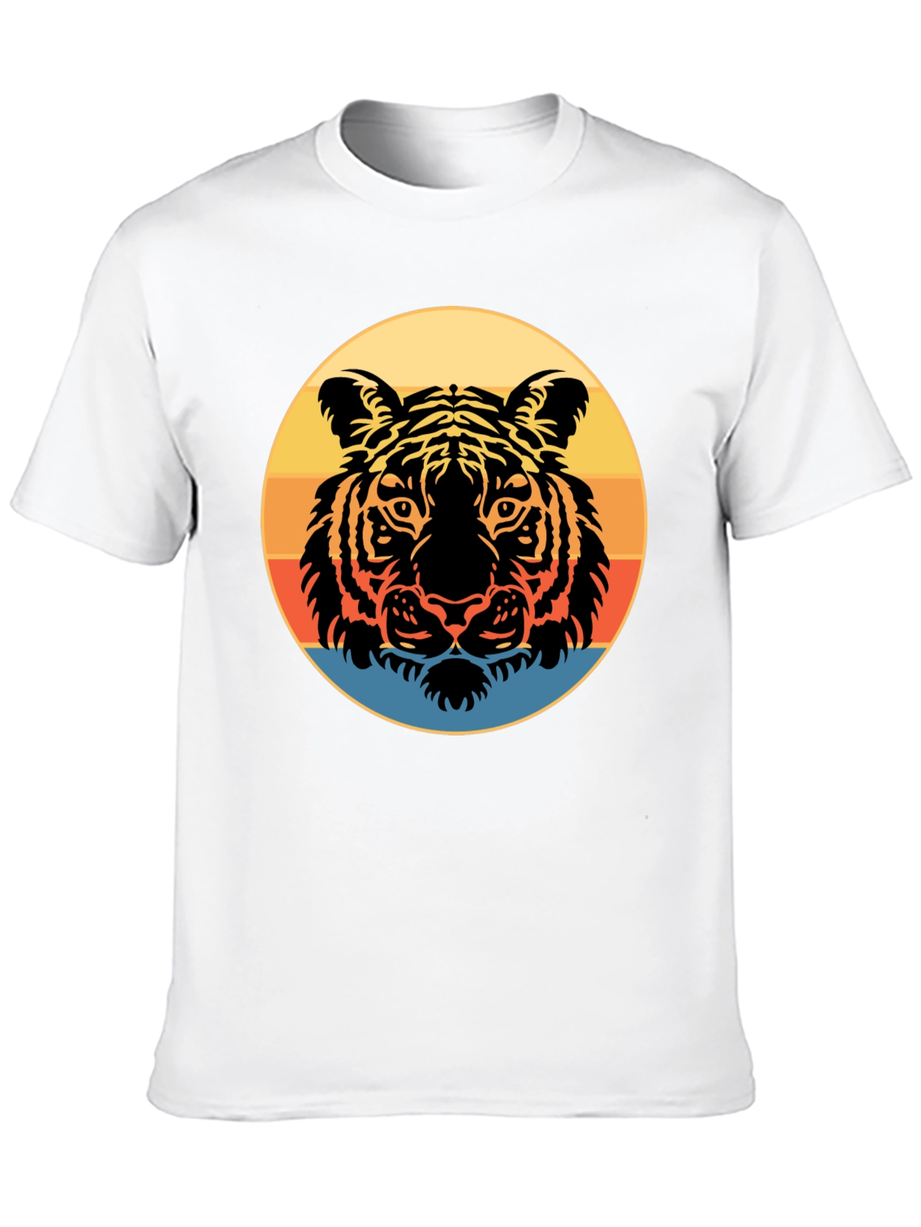 Black Retro Tiger Graphic Tee - Stylish Men's Black T-Shirt view 10