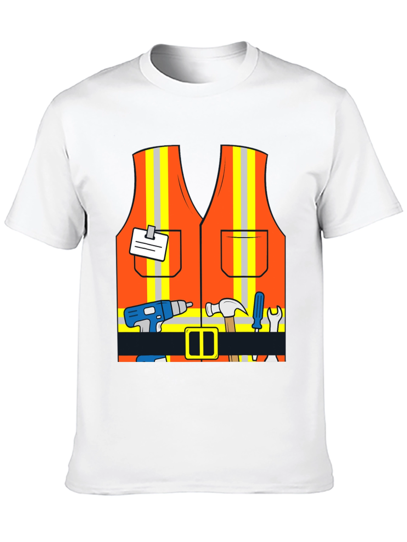 Black Construction Worker Costume T-Shirt view 10