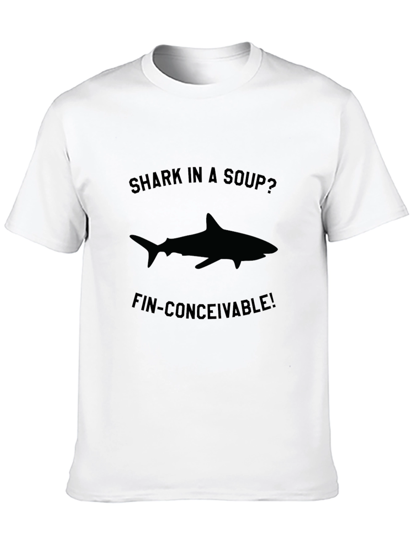 Black Shark Soup Pun T-Shirt - Fin-Conceivable! view 10