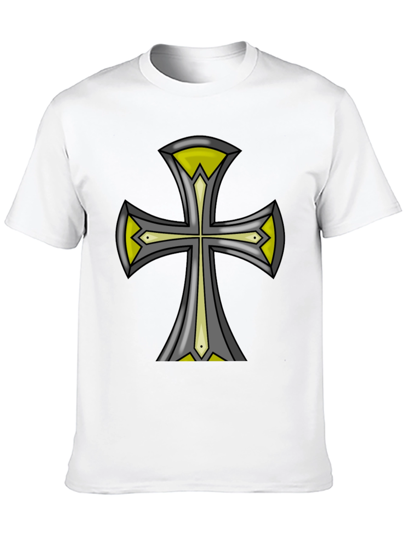 Black Cross Graphic Black Tee - Unique Design view 10