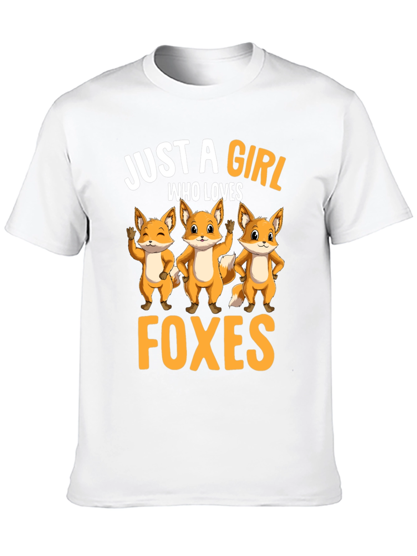 Black Just A Girl Who Loves Foxes T-Shirt view 10