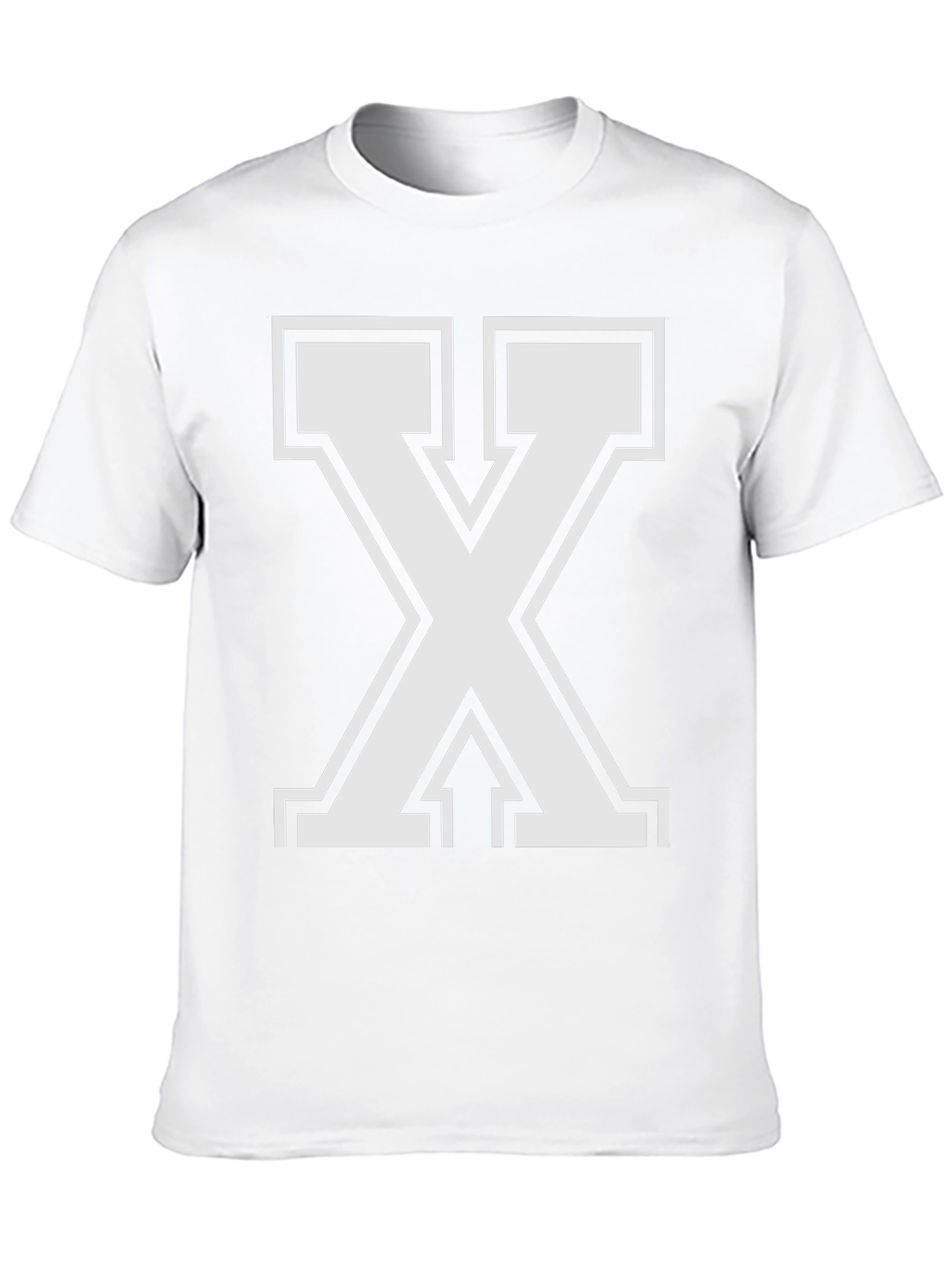 Black Bold Letter X Graphic Tee - Black Cotton Blend view 10