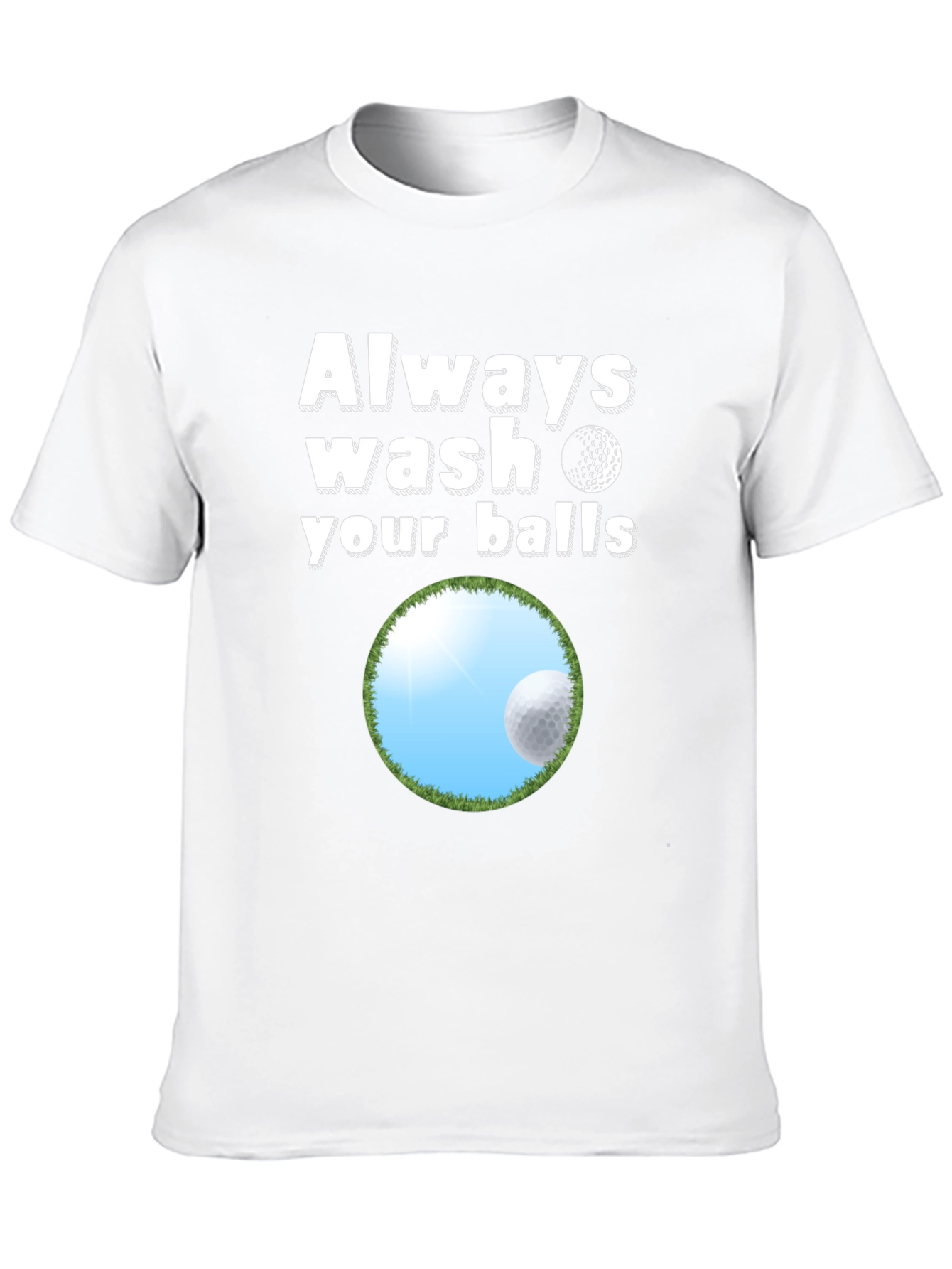 Black Golf T-Shirt - Always Wash Your Balls - Funny Golfing Tee view 10