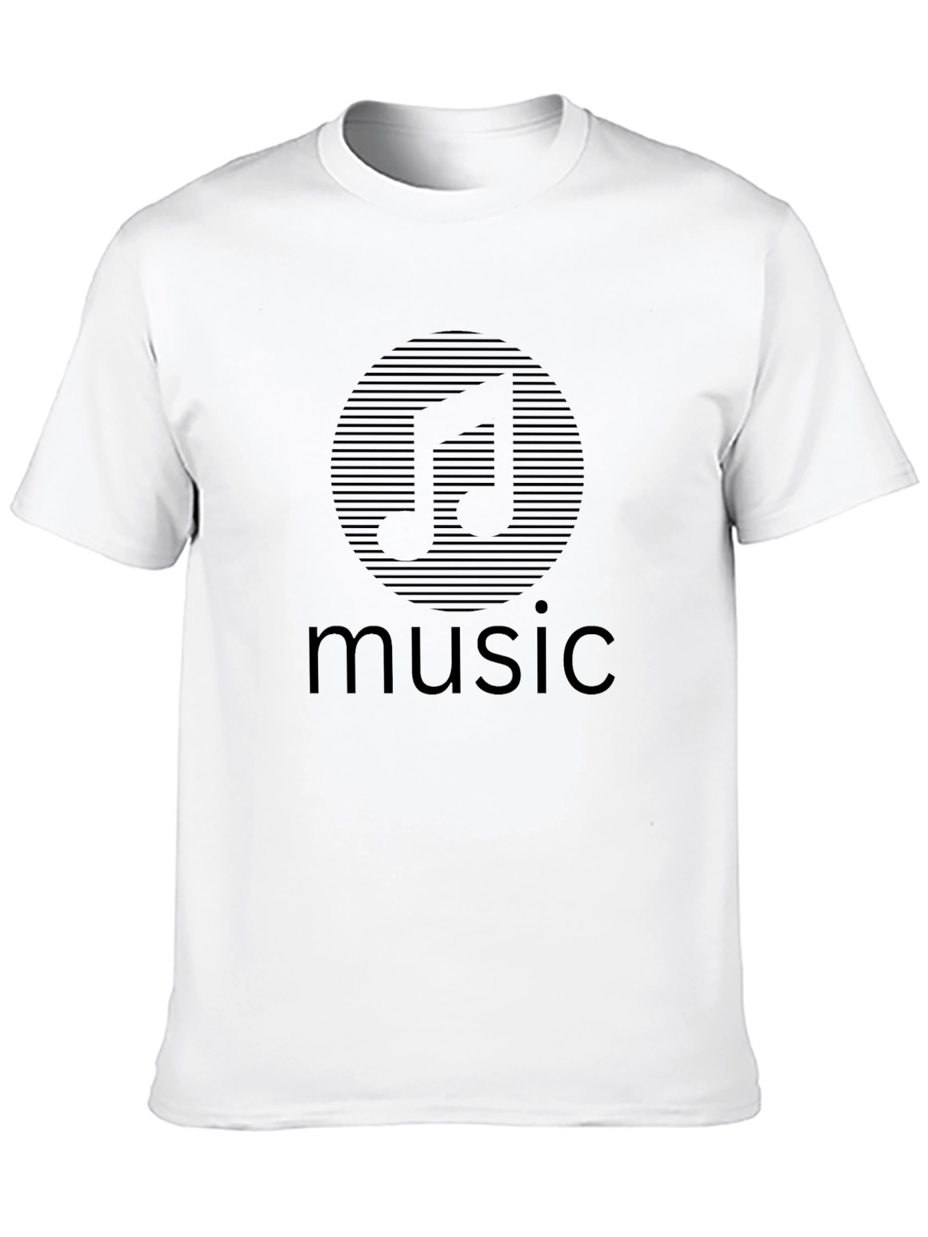 Black Stylish Music Note Graphic Tee - Black view 10