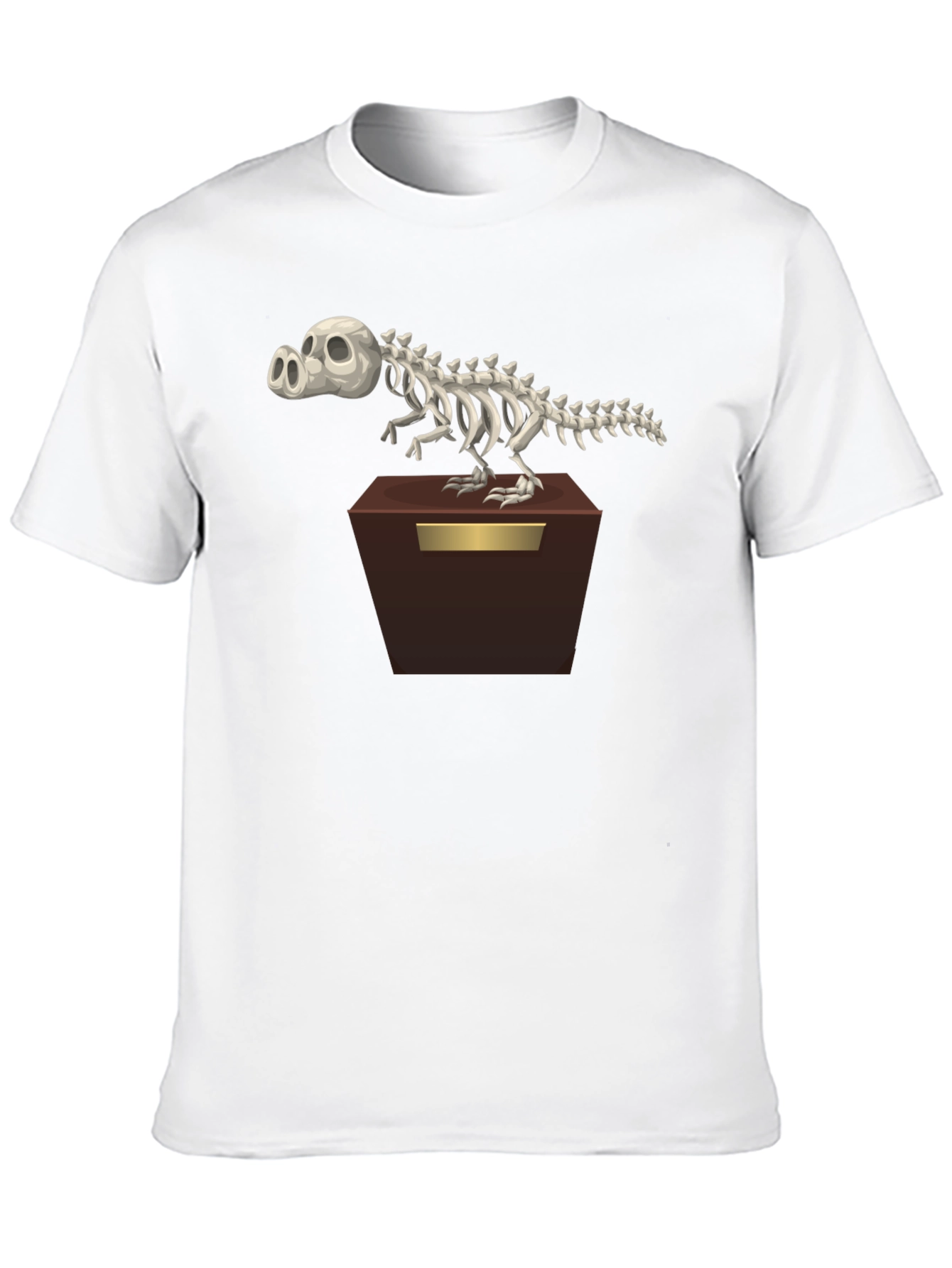 Black Dino Skeleton Graphic Tee - Black Cotton view 10