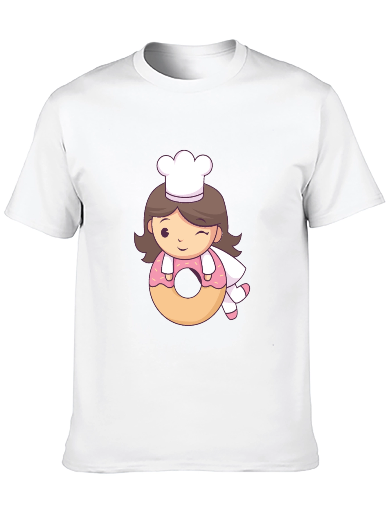 Black Chef Donut T-Shirt - Cute Cartoon Style! view 10