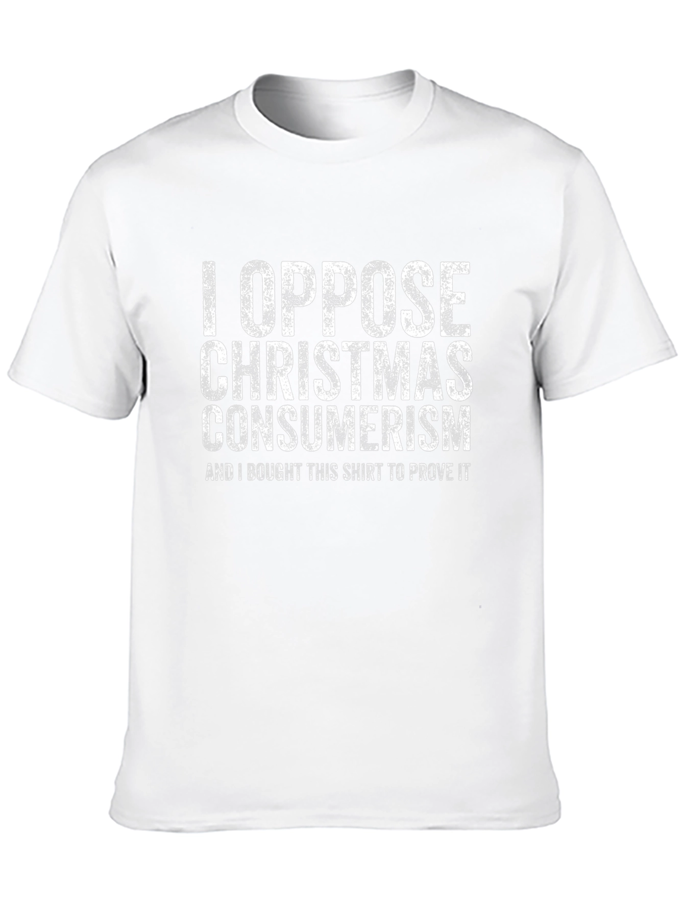 Black I Oppose Christmas Consumerism Graphic Tee view 10