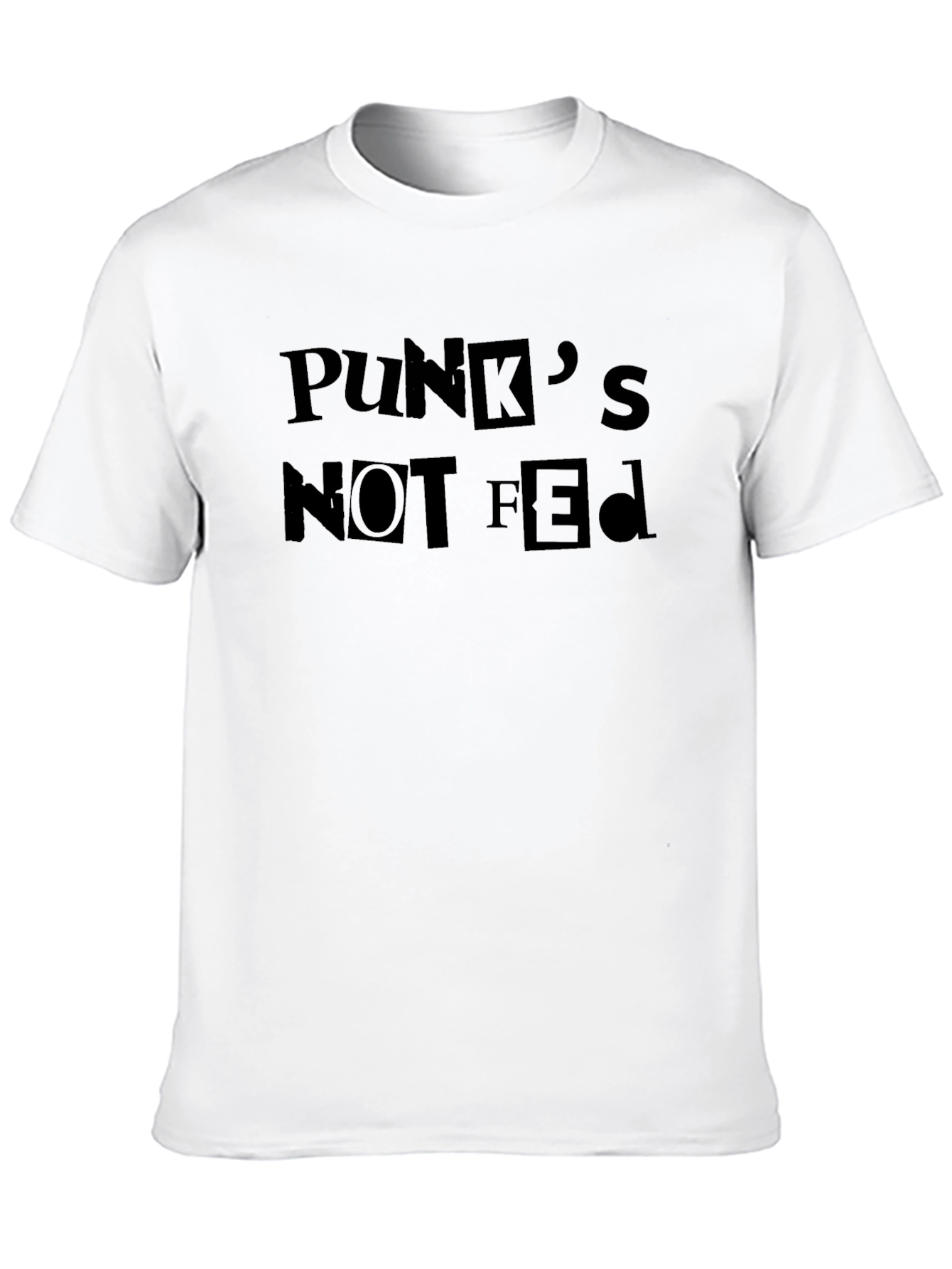 Black Punk's Not Fed Graphic Black T-Shirt view 10