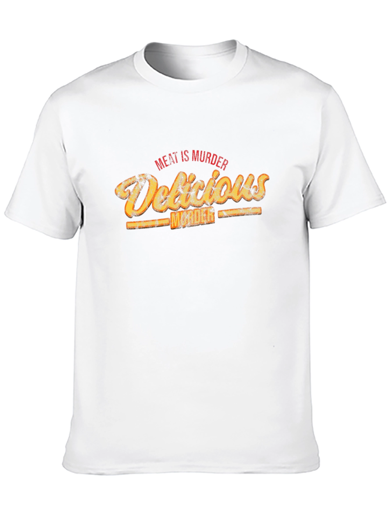 Black Meat is Murder Delicious Wrong T-Shirt view 10