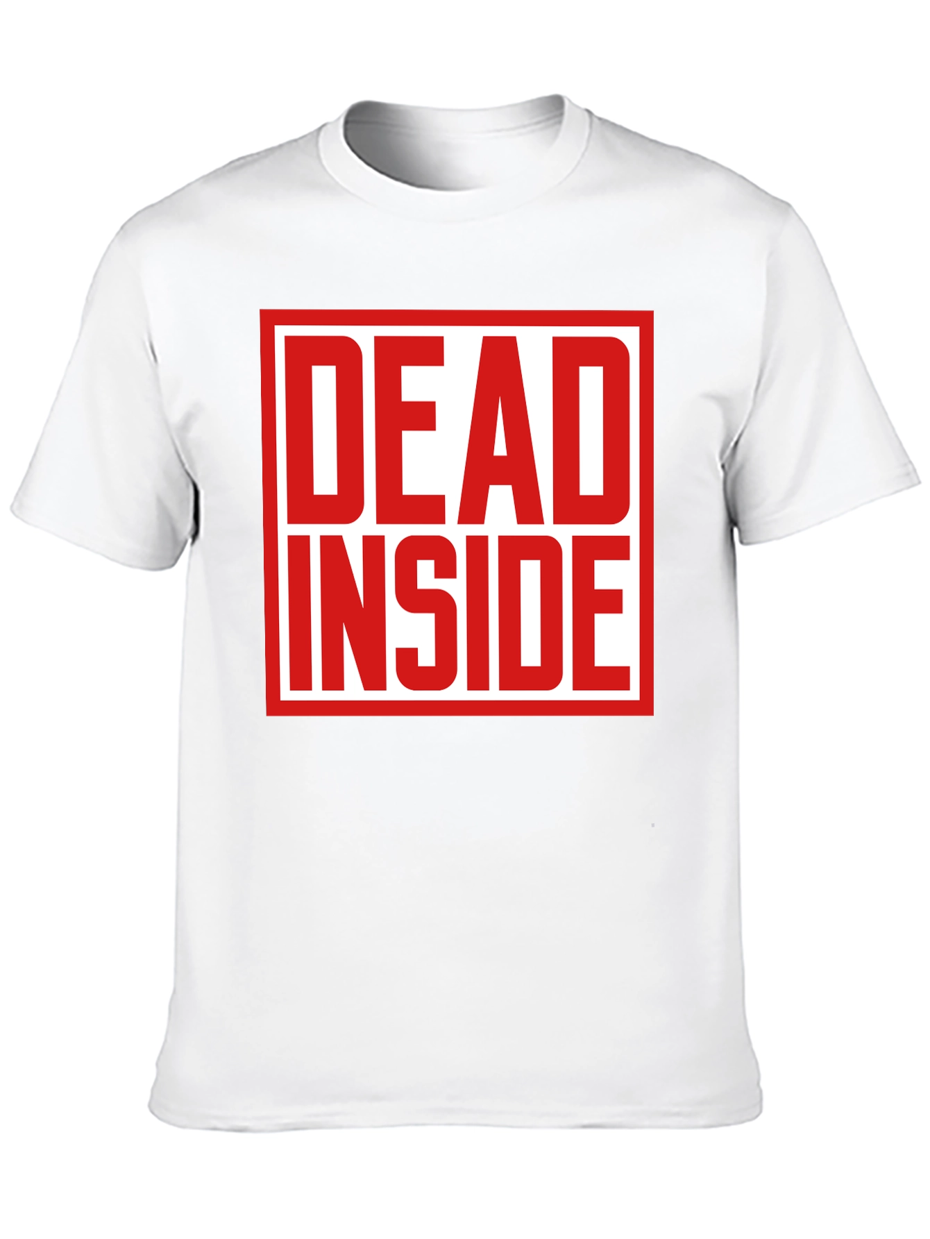 Black Dead Inside Graphic Tee - Black Short Sleeve Cotton T-Shirt view 10