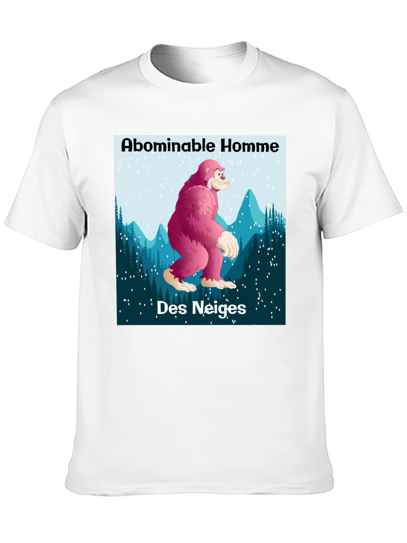 Black Abominable Homme Des Neiges Graphic T-Shirt view 10