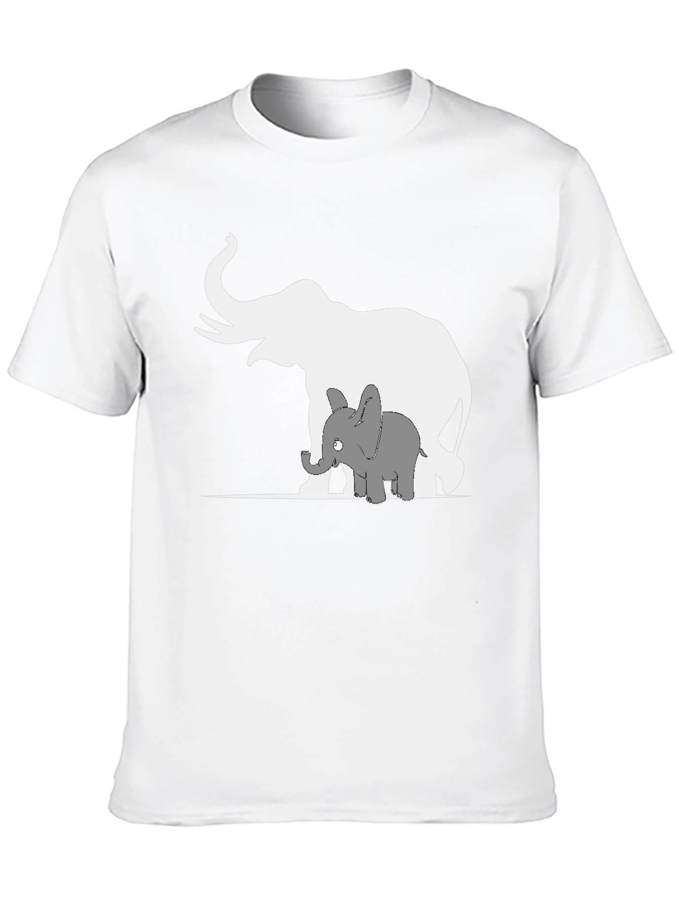 Black Elephant Family Graphic Tee - Black Cotton Casual Shirt view 10