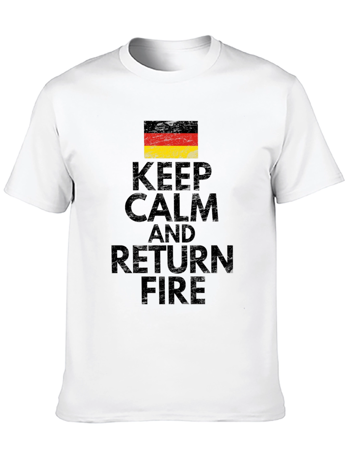 Black Keep Calm & Return Fire T-Shirt - Black view 10