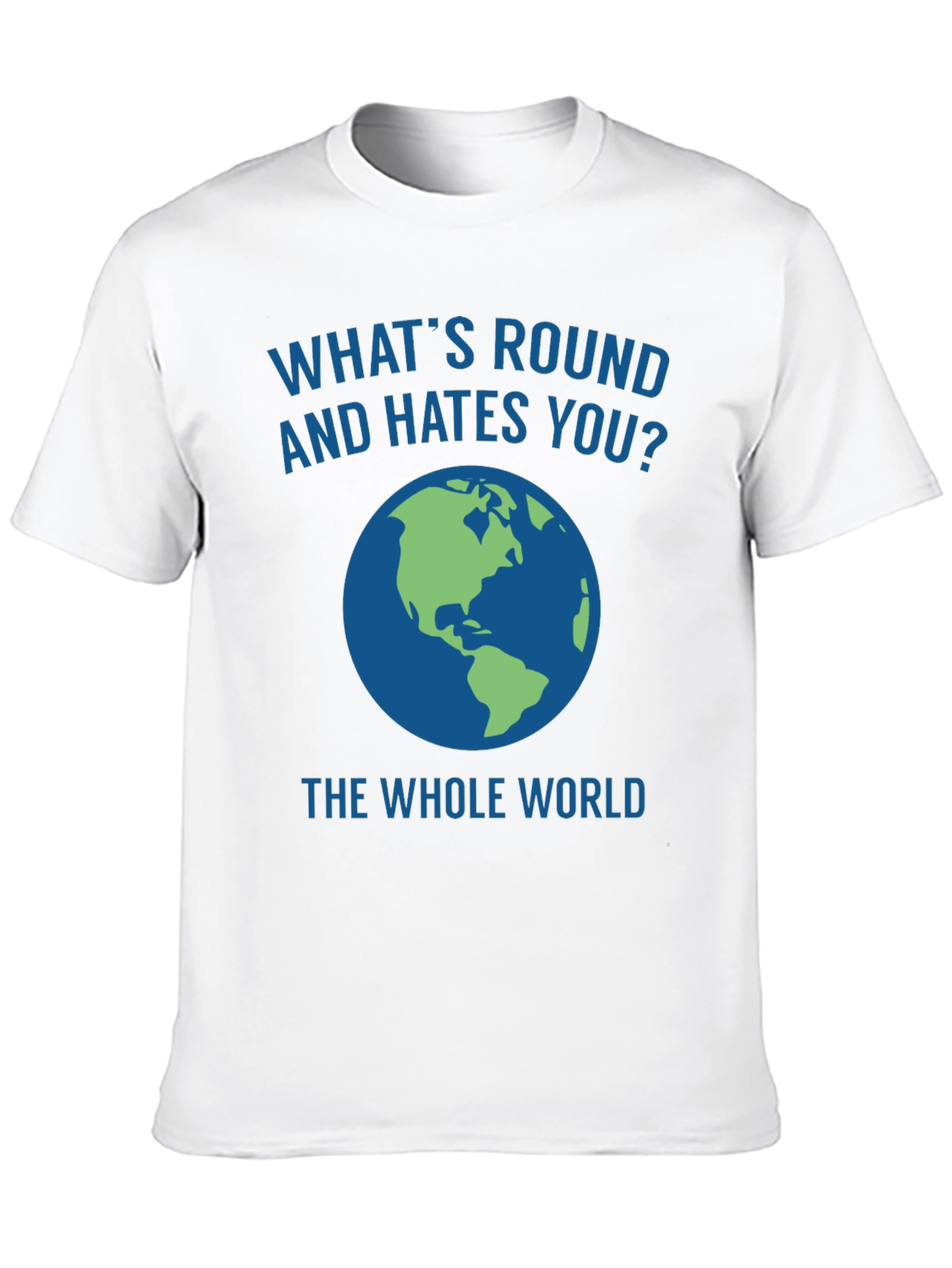 Black What's Round and Hates You? Graphic Tee view 10