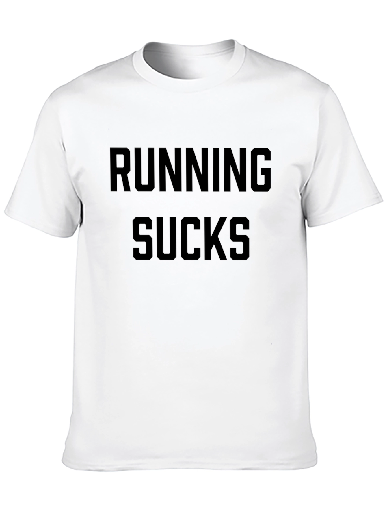 Black Running Sucks T-Shirt - Funny Workout Tee view 10