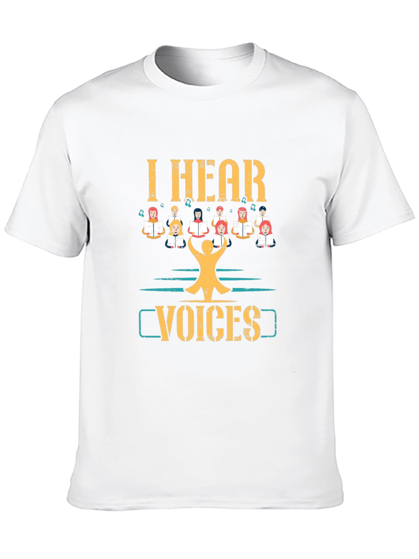 Black I Hear Voices T-Shirt Choir Singing Tee view 10