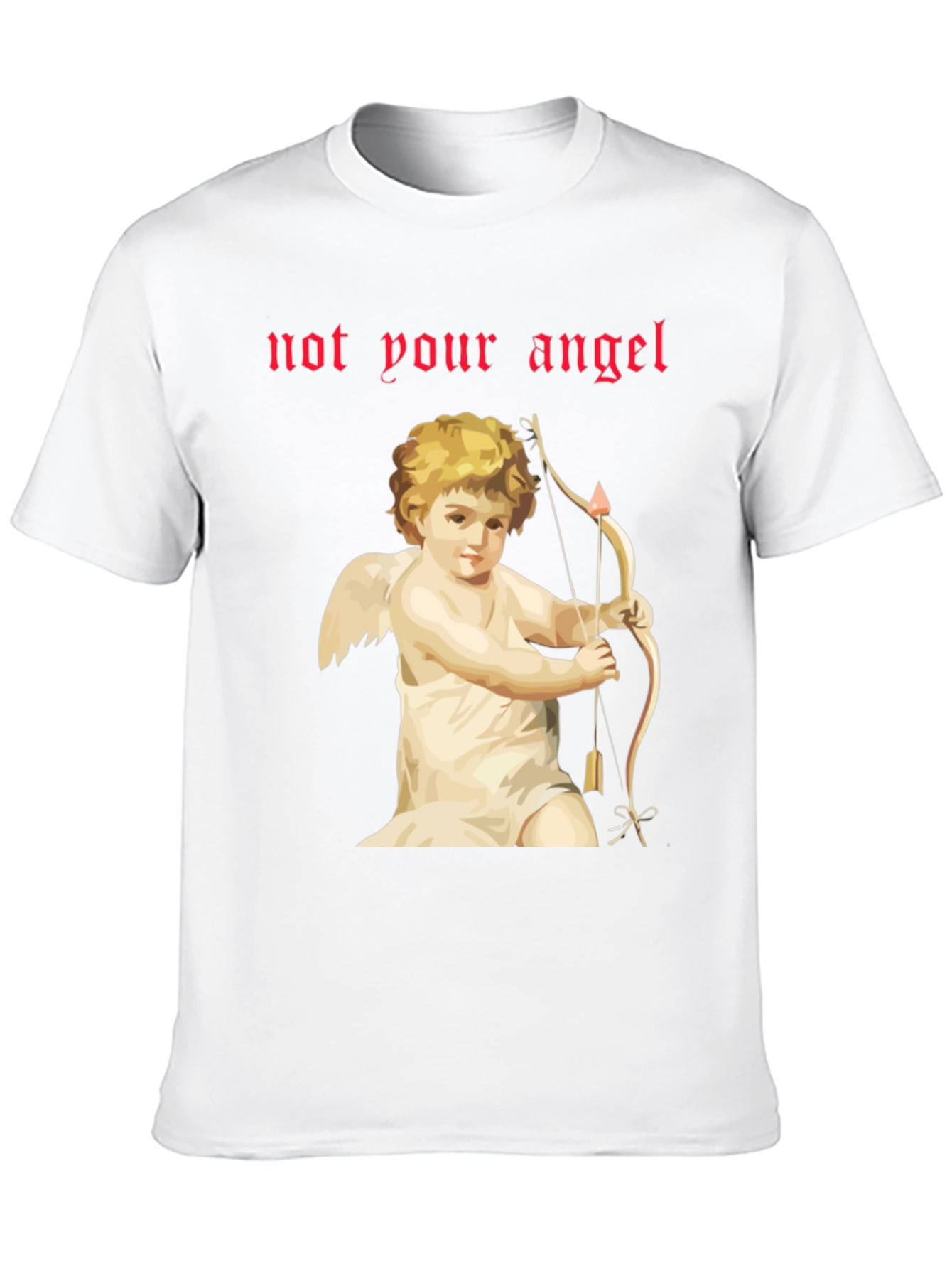Black Not Your Angel Cupid Graphic Tee - Black T-Shirt view 10