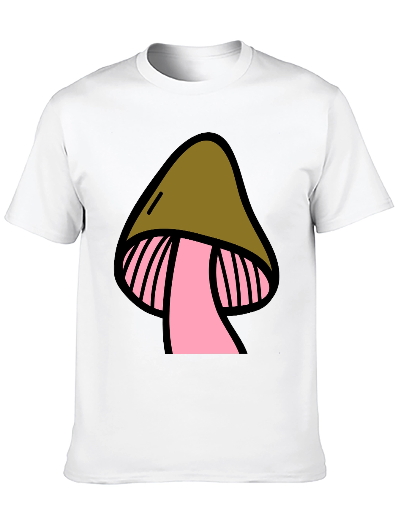 Black Mushroom Graphic Black T-Shirt view 10
