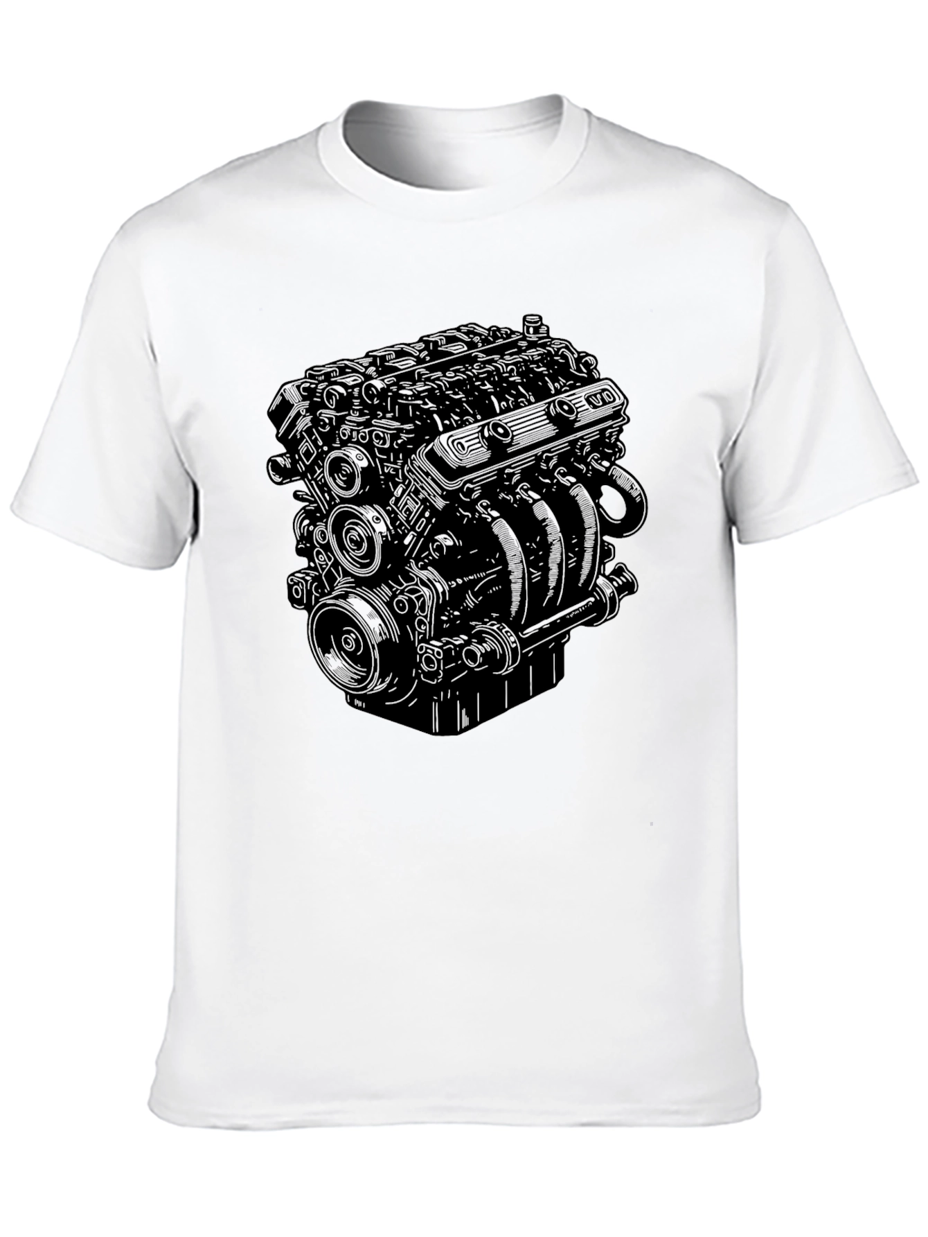 Black Engine Graphic Black T-Shirt view 10