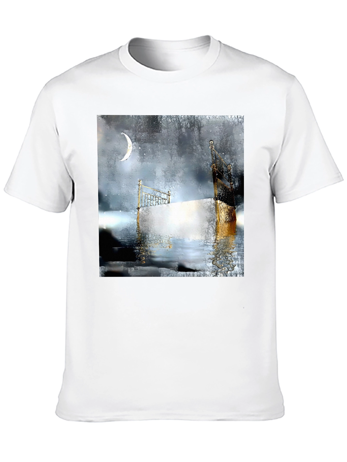 Black Surreal Dreamscape Black Tee view 10