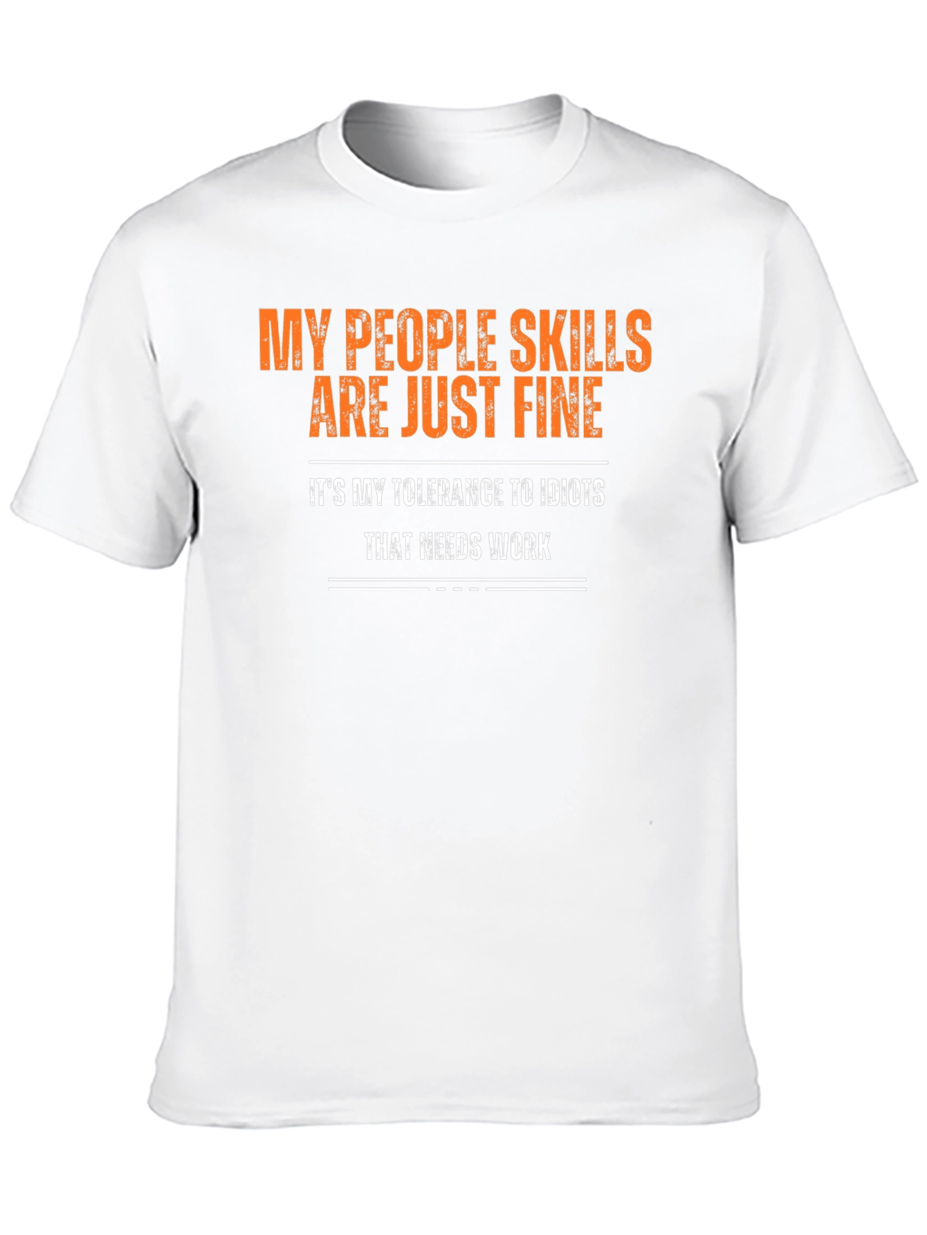 Black My People Skills Funny Graphic Tee view 10