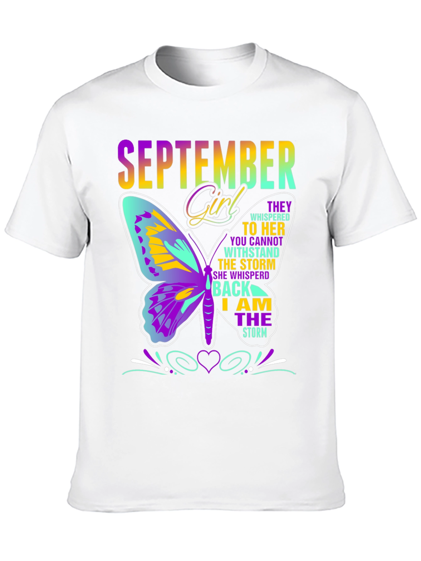 Black September Girl Butterfly T-Shirt view 10