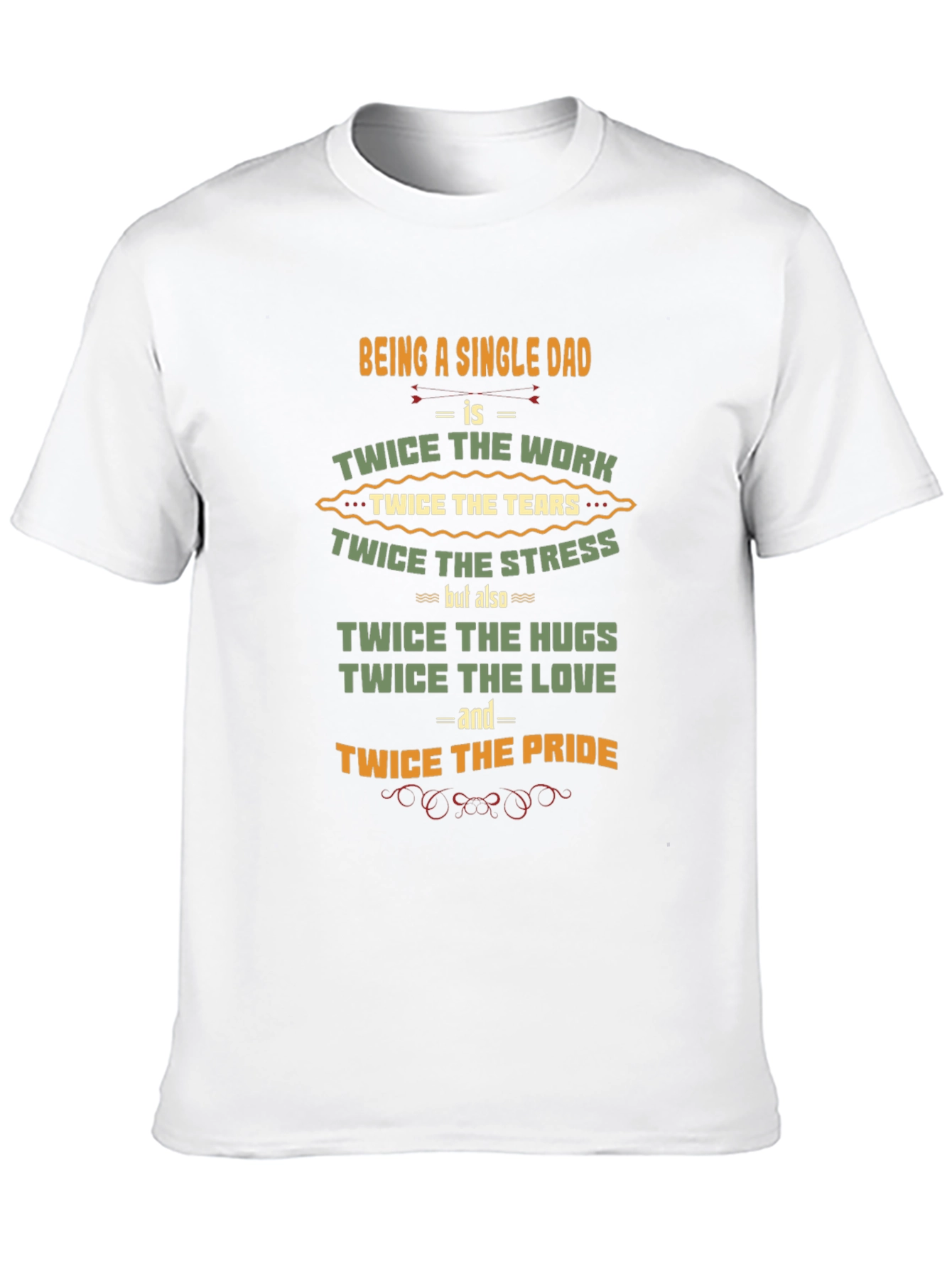 Black Single Dad Pride T-Shirt - Twice the Love view 10
