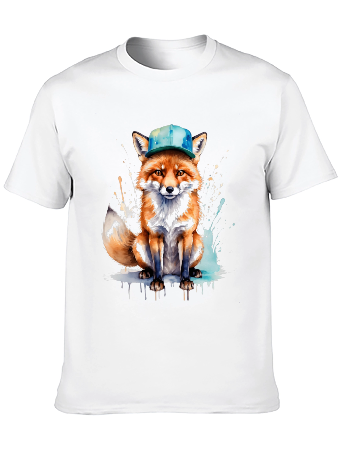 Black Fox with Hat Graphic Tee - Unique Design view 10