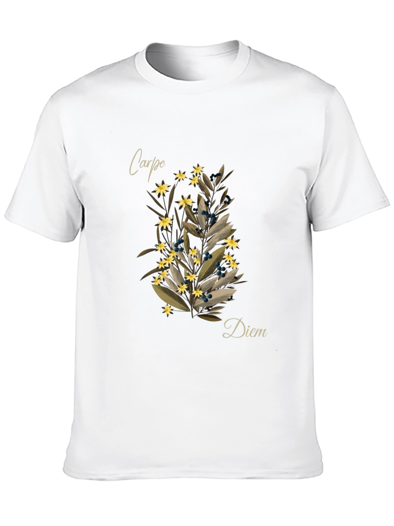 Black Carpe Diem Floral T-Shirt - Seize the Day view 10