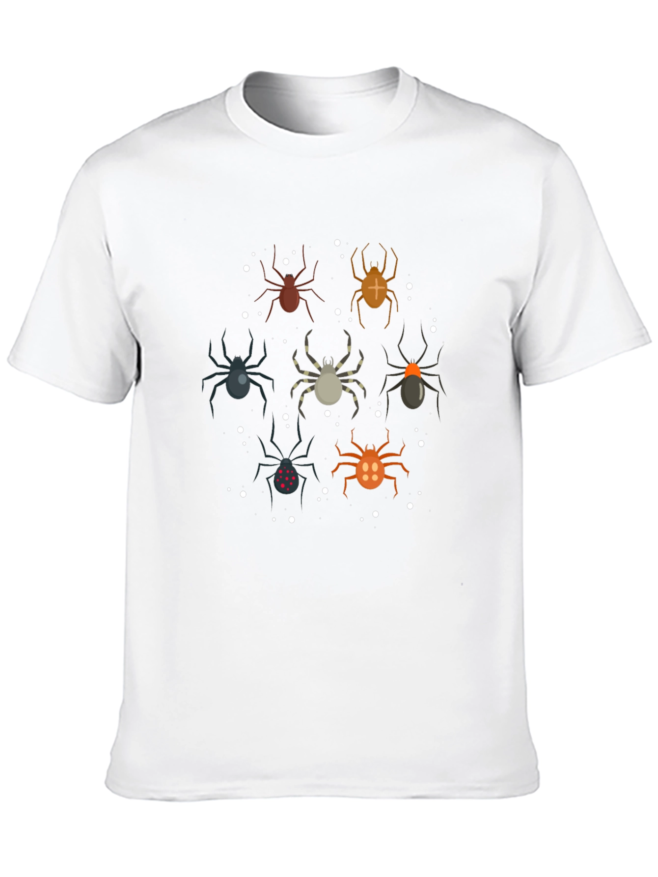 Black Spider Pattern Black T-Shirt view 10