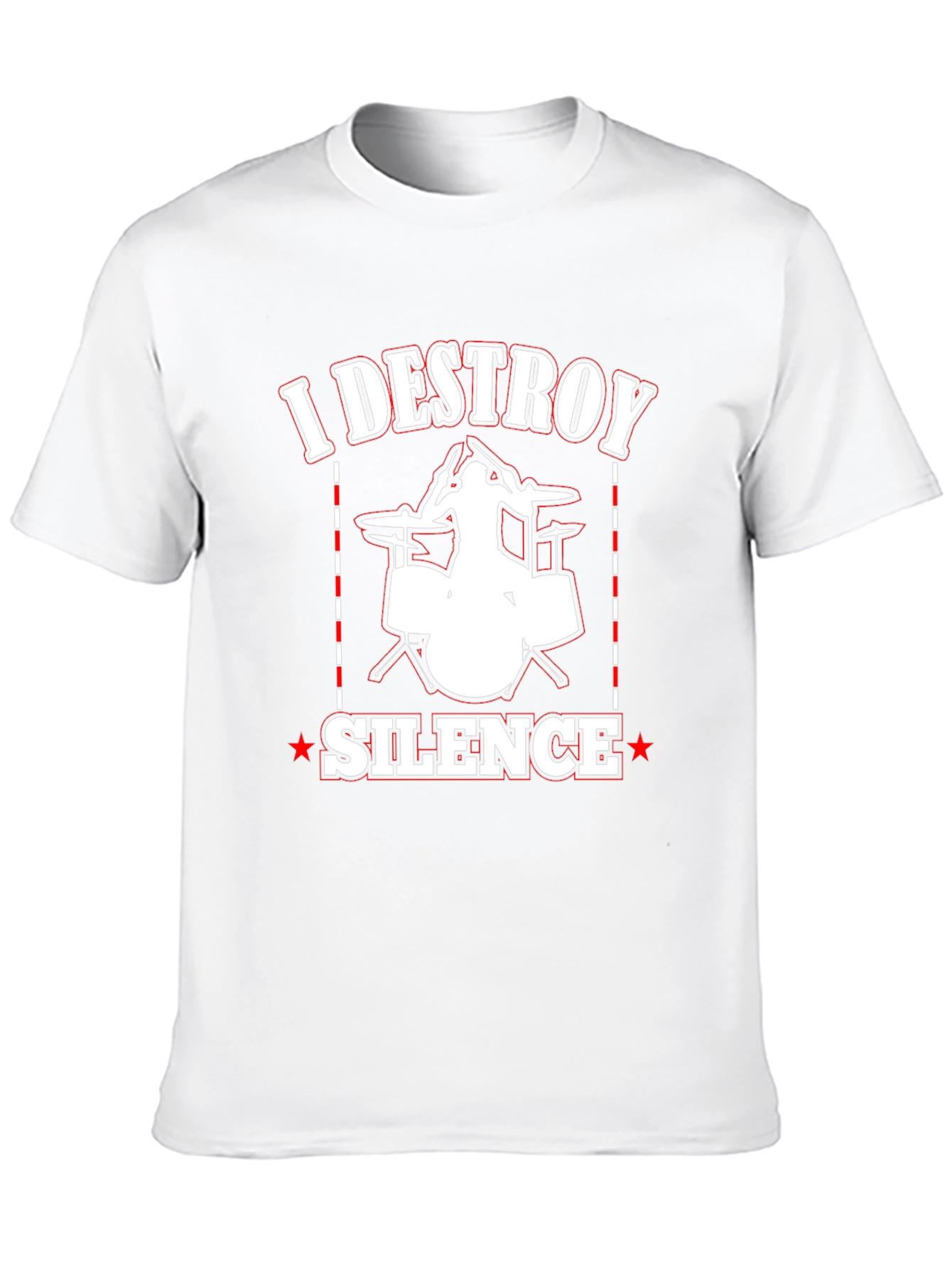 Black I DESTROY SILENCE Drummer T-Shirt view 10