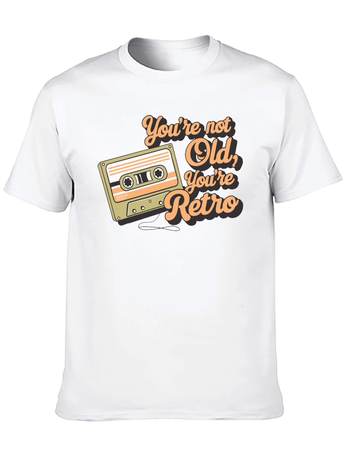 Black Retro Cassette Tape Graphic Tee - You're Not Old view 10