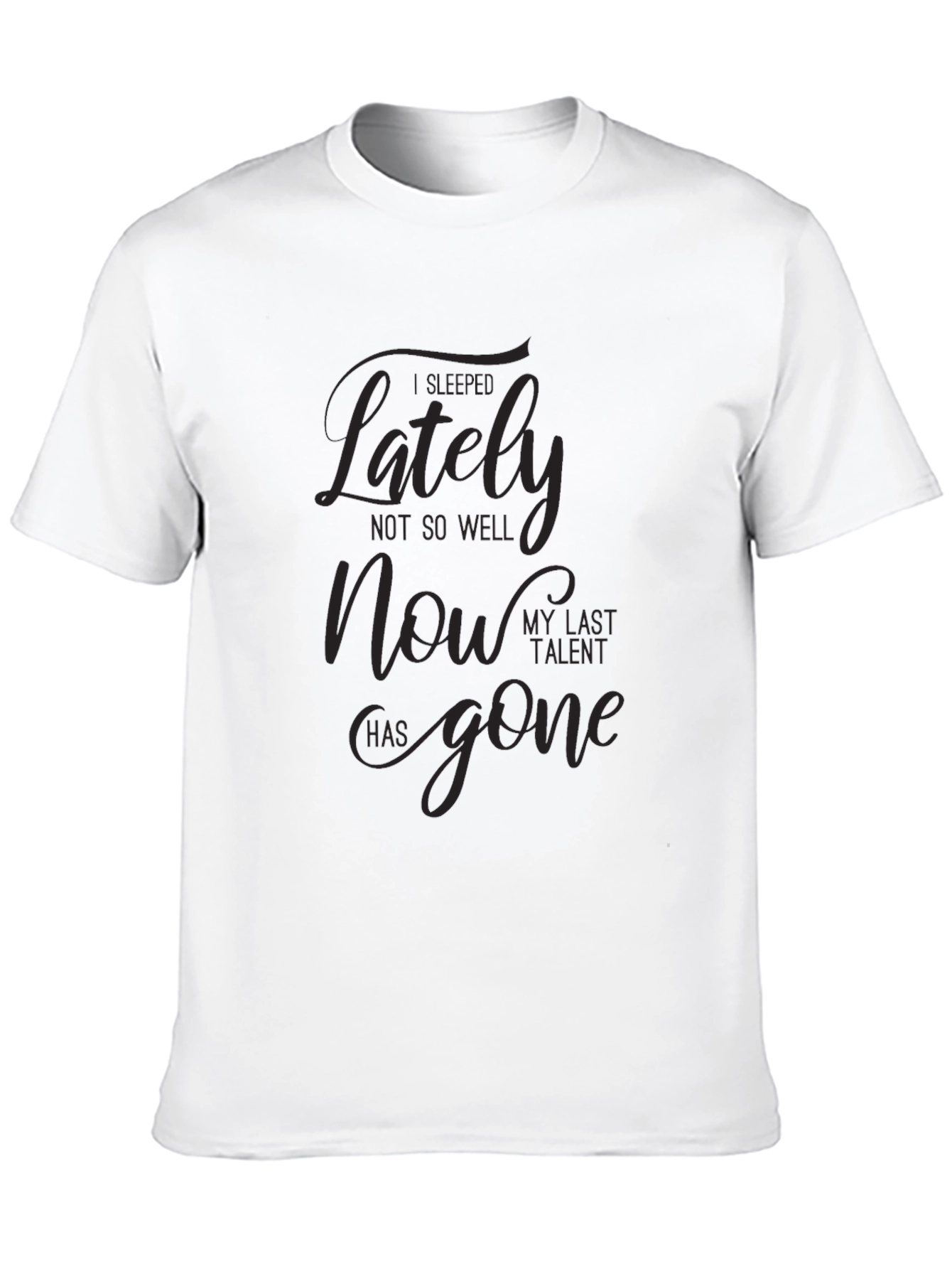 Black Men's 'I Fall Asleep Lately' Graphic T-Shirt - Black view 10